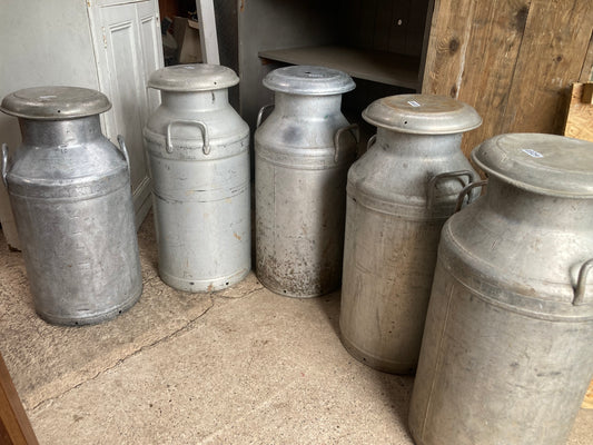 New Arrival: Aluminium Milk Churns at Somerset Reclamation