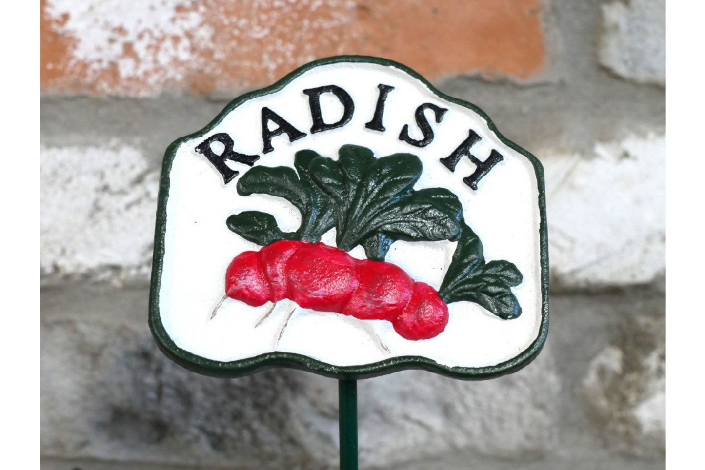 Garden Vegetable Sign RADISH Cast Iron Plant Marker