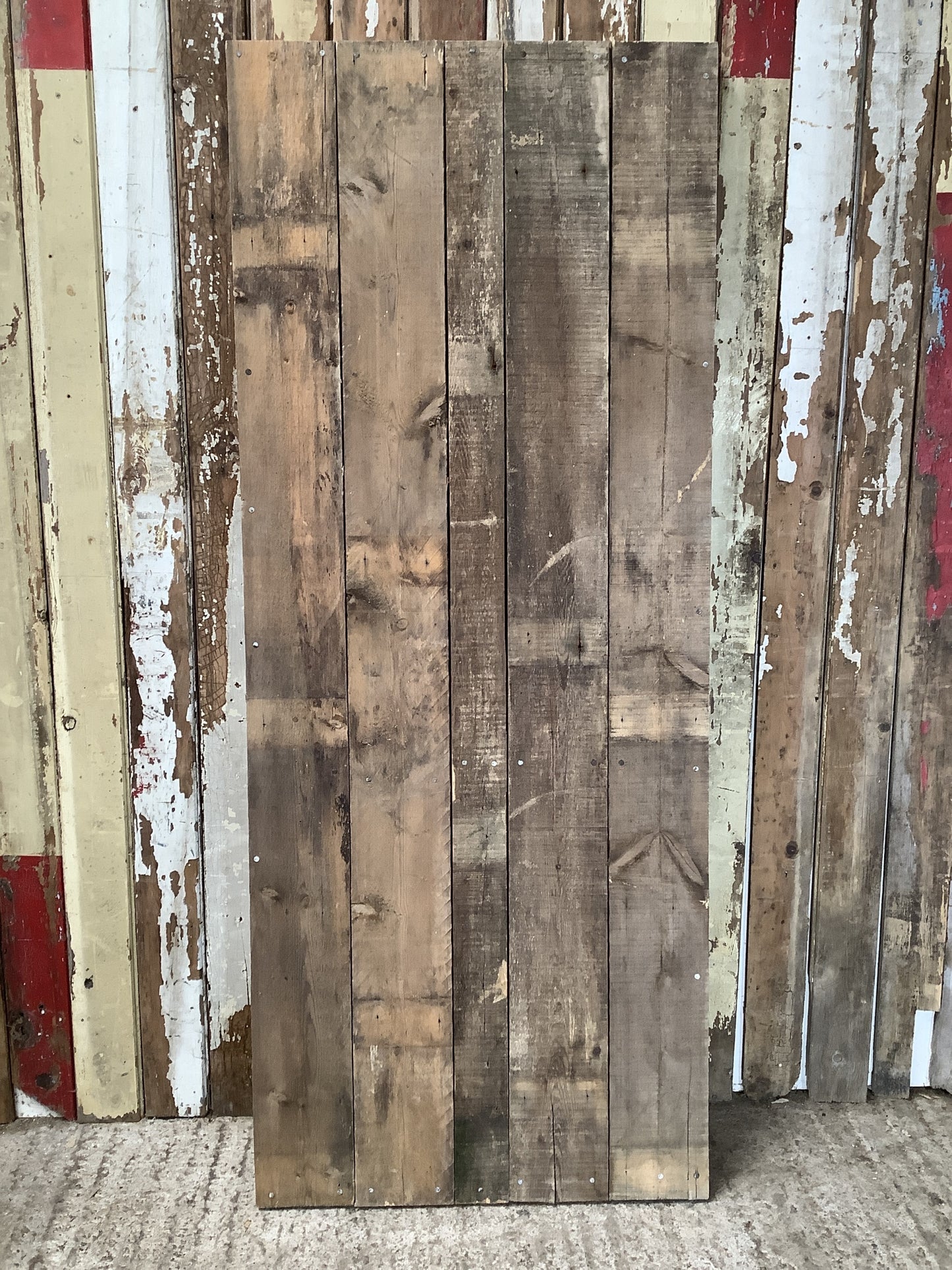 Old Pine Reclaimed Weathered Wooden Frame Garden Mirror 5'6"H 2'3"x W