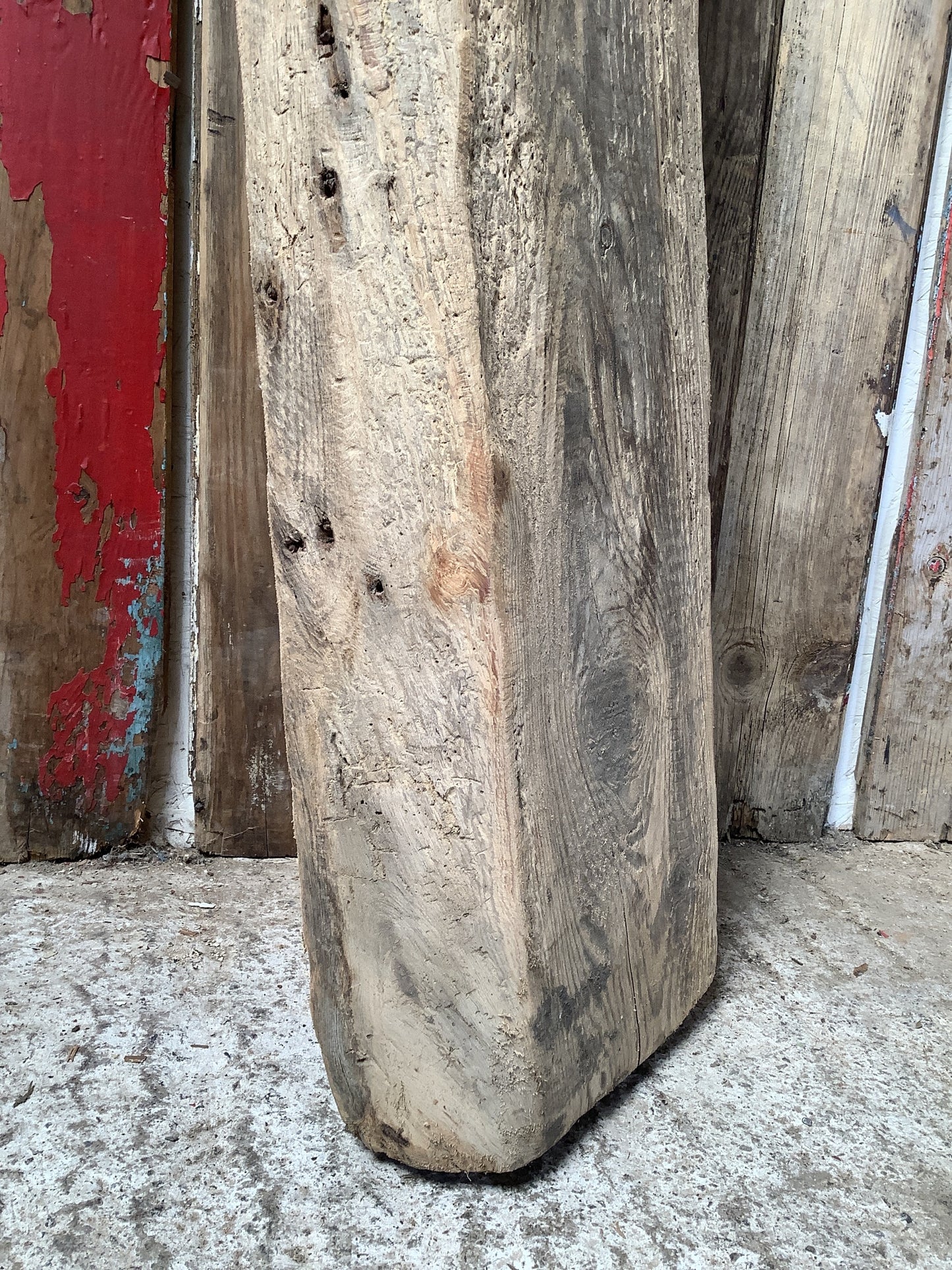 3'10" Long Old Rusty Chunky Solid Pine Timber Fireplace Beam