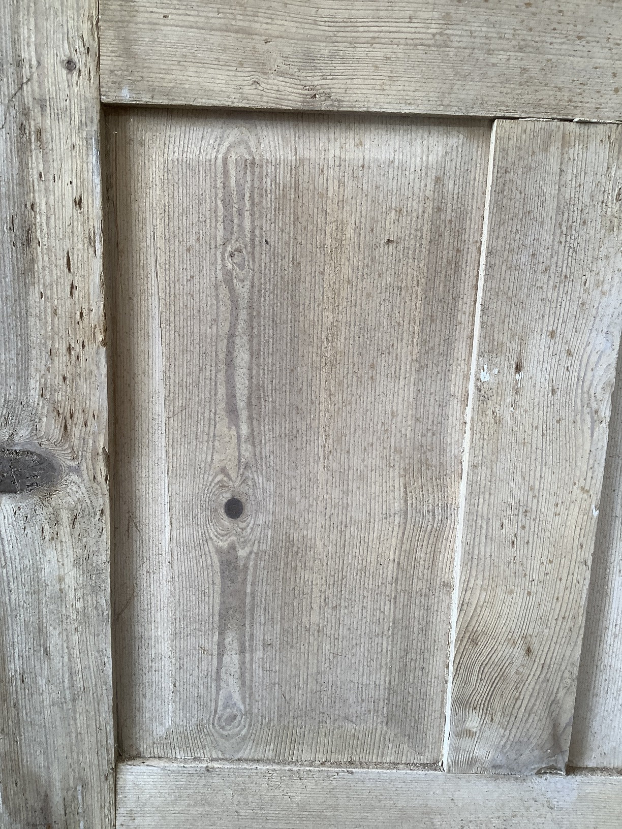27 3/8"X 69" Victorian Internal Stripped Pine Four Panel Door 2 over 2 Reclaimed