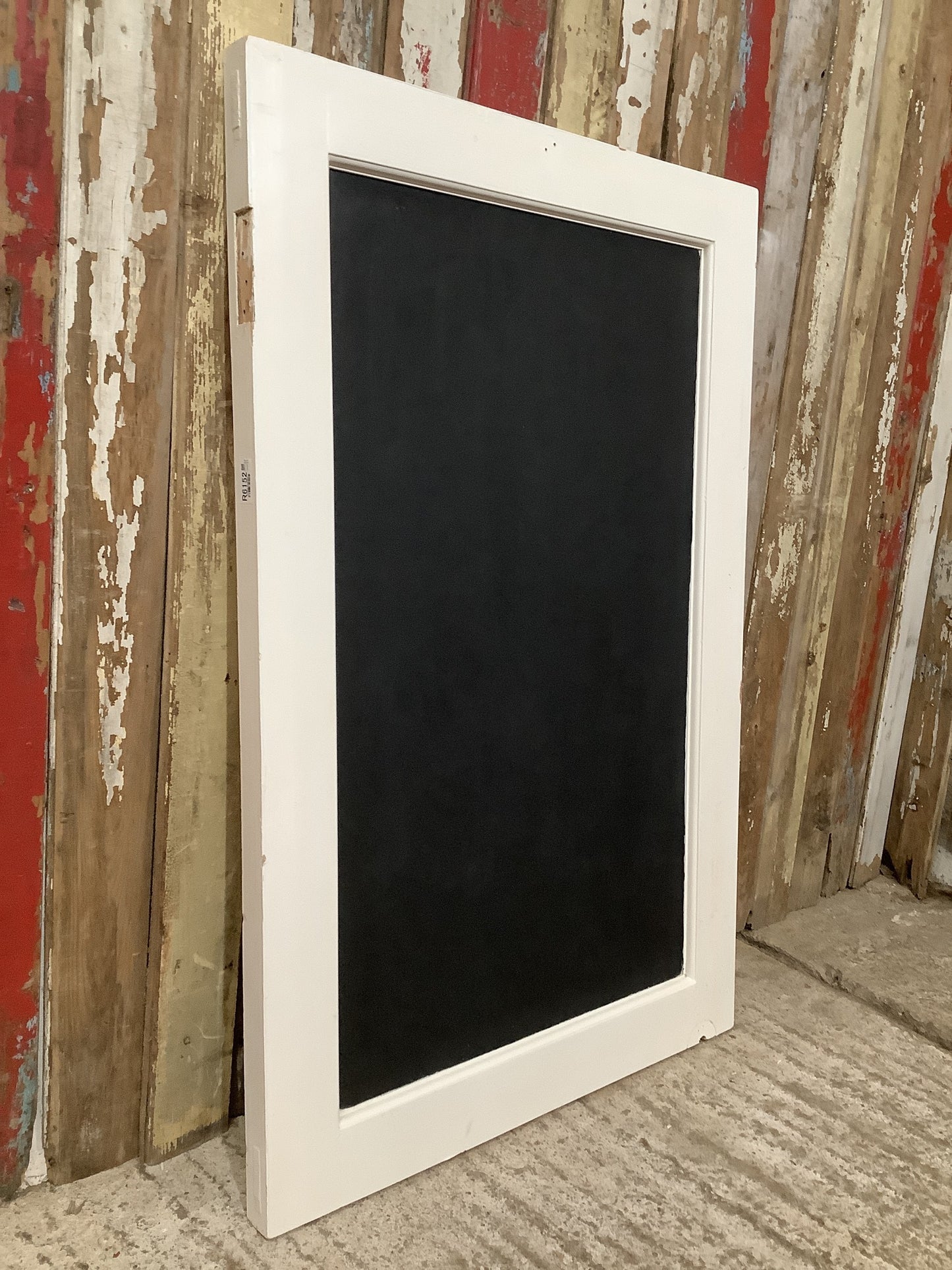 Repurposed White Painted Pine Double sided Blackboard Noticeboard 3'9"H 2'5" W