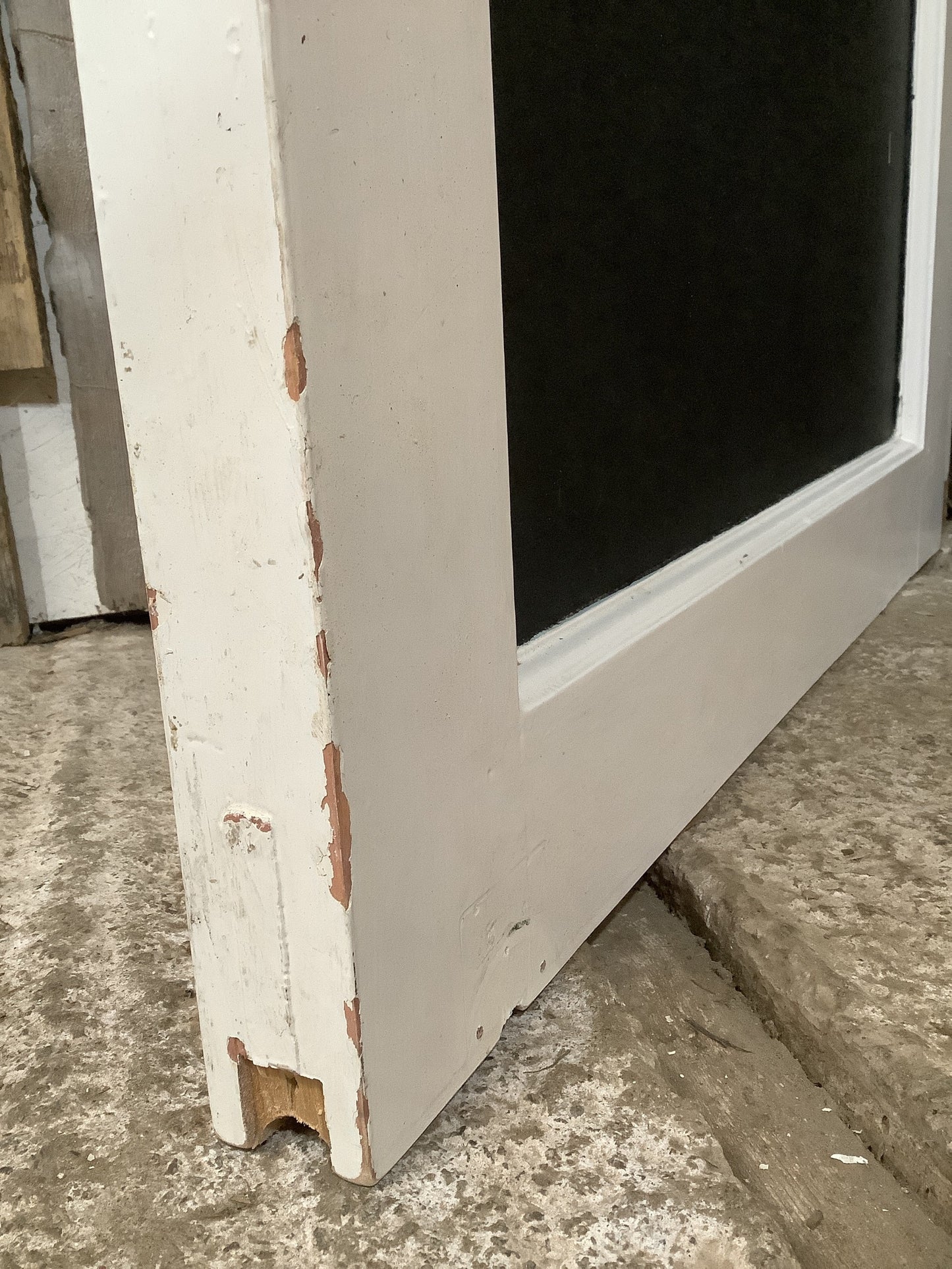 Repurposed White Painted Pine Double sided Blackboard Noticeboard 3'9"H 2'5" W