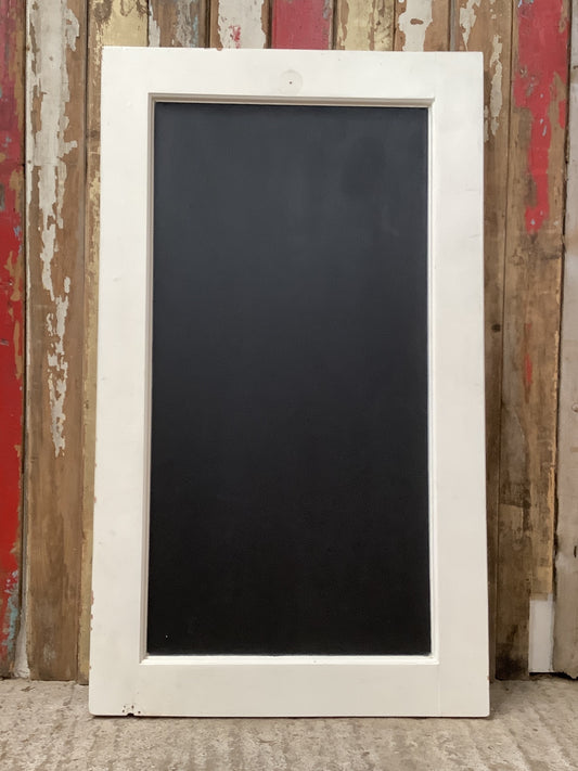 White Painted Pine Panel Double Sided Blackboard Noticeboard 3'9"H 2'2" W