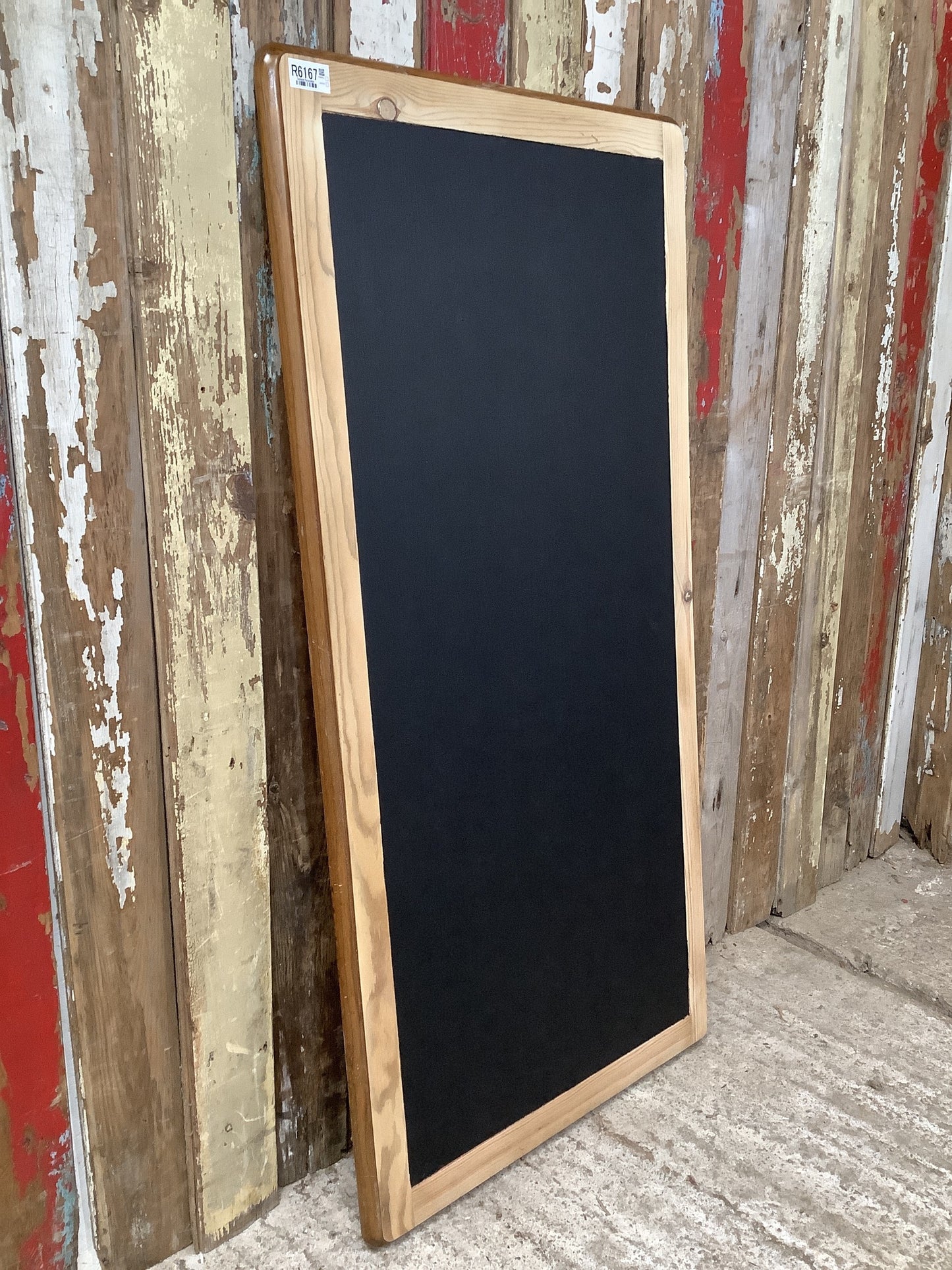 Reclaimed Thin Old Pine Desk Top Blackboard Noticeboard Wooden