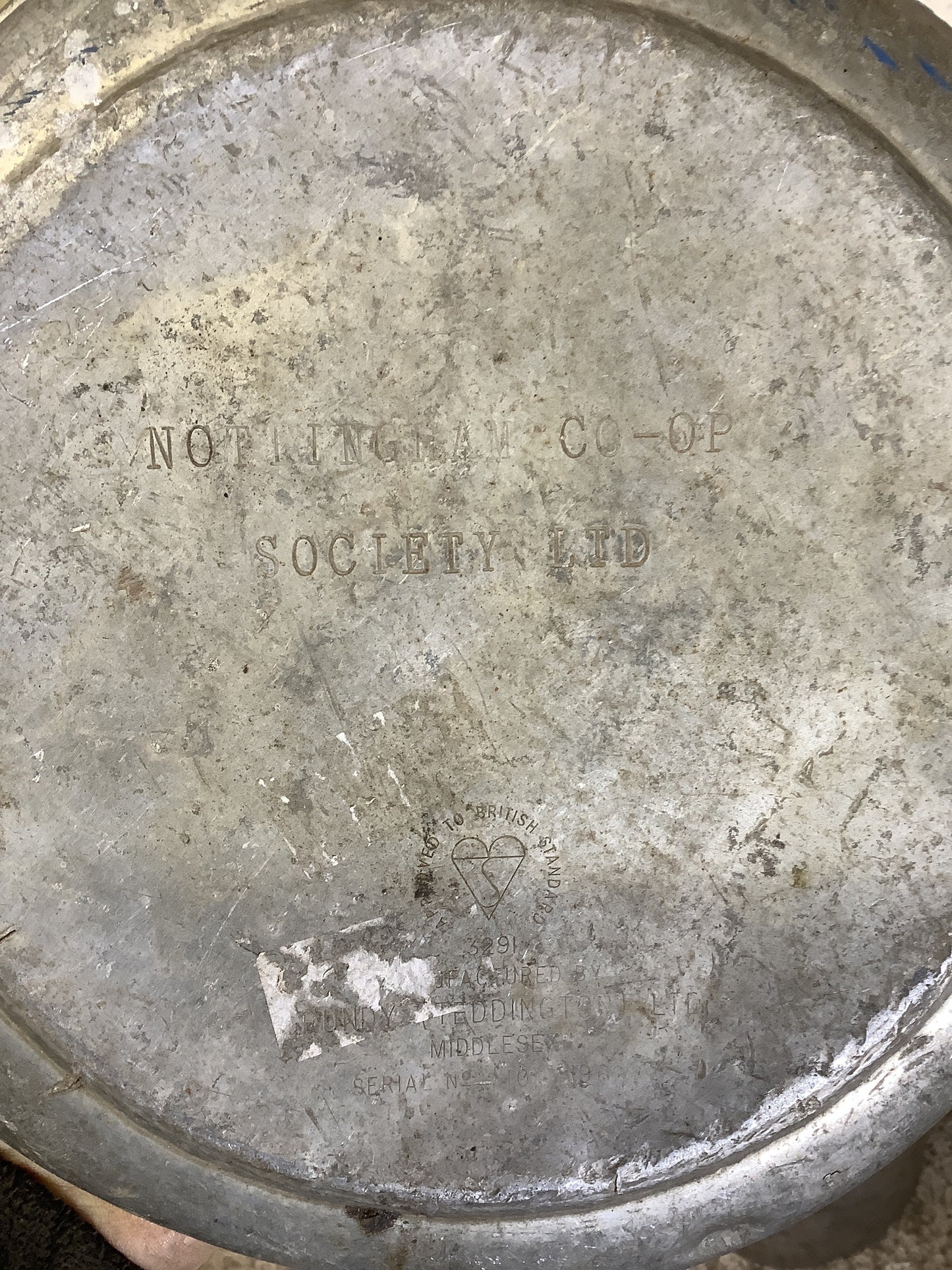 Manchester 10 Gallon 1960s Tarnished Aluminium Milk Churn Metal