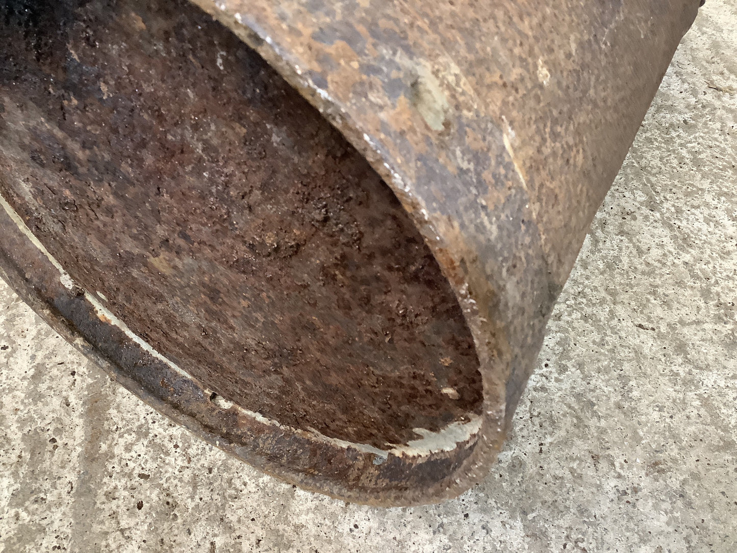 Oakdale Creameries Vintage 1940s Rusty Steel Dairy 10 Gallon Milk Churn Metal