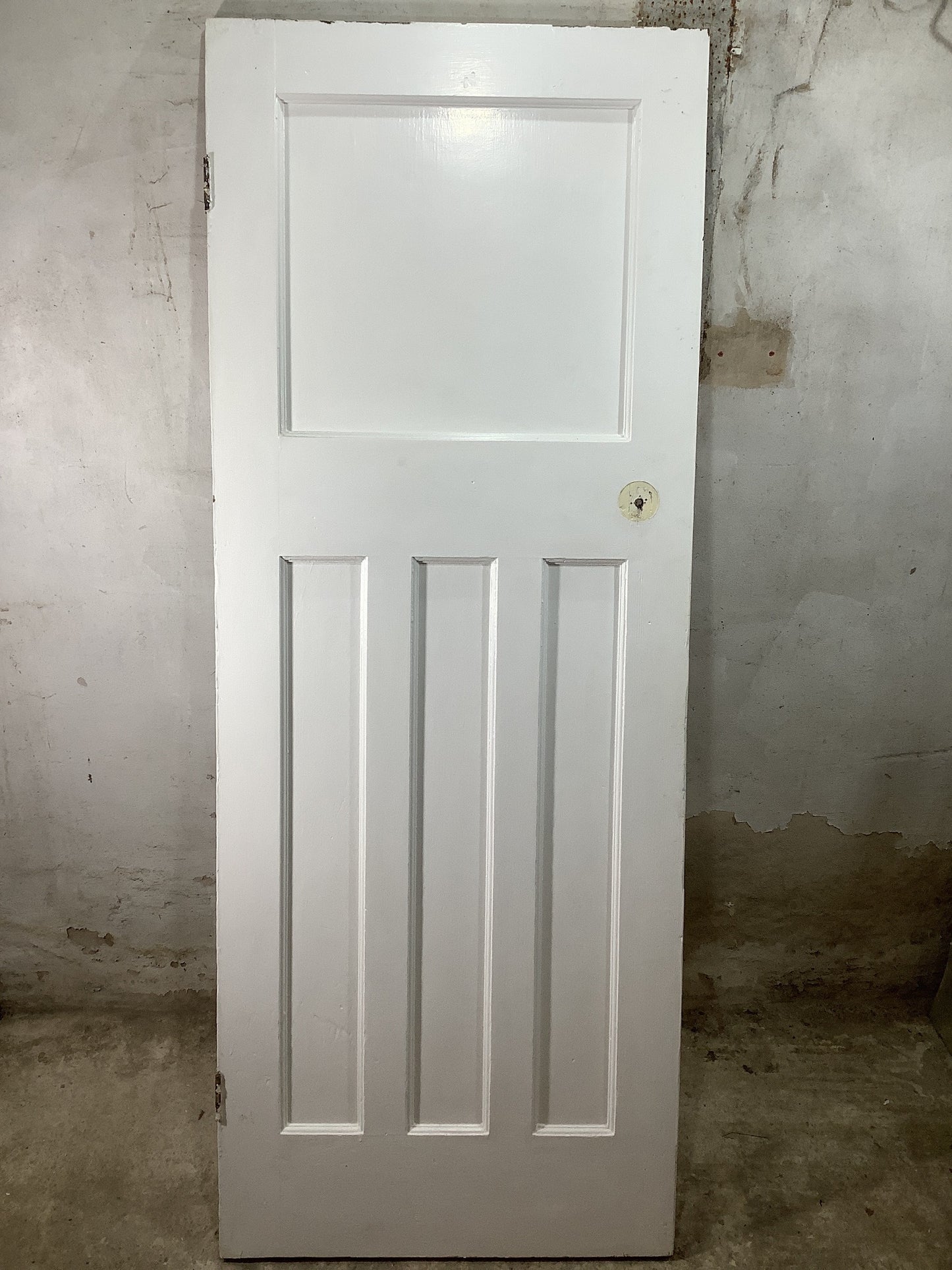 7th Pic 1930s Internal Painted Pitch Pine Reclaimed Door