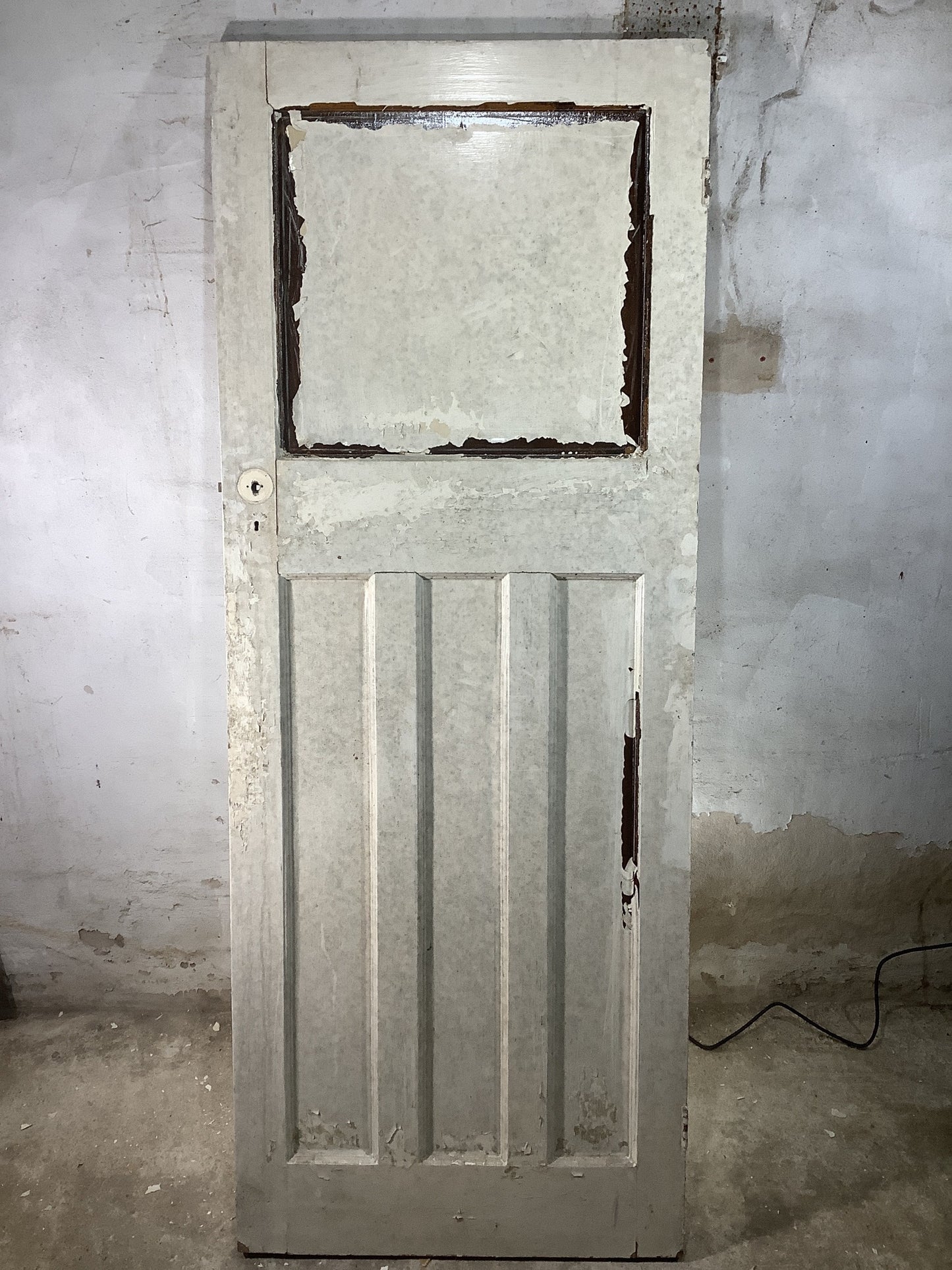Main Picture 1930s Internal Painted Pitch Pine Reclaimed Door