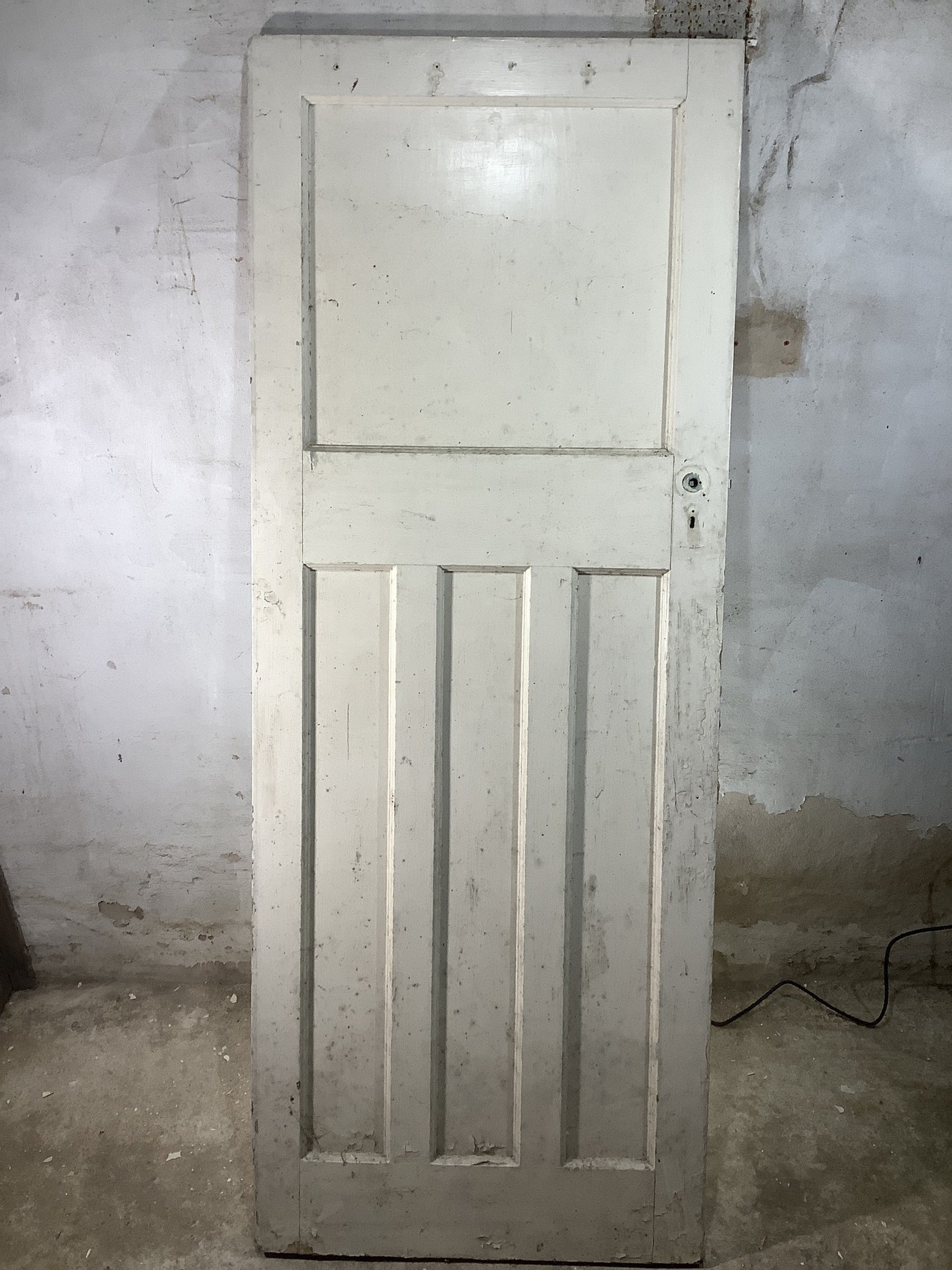 7th Pic 1930s Internal Painted Pitch Pine Reclaimed Door