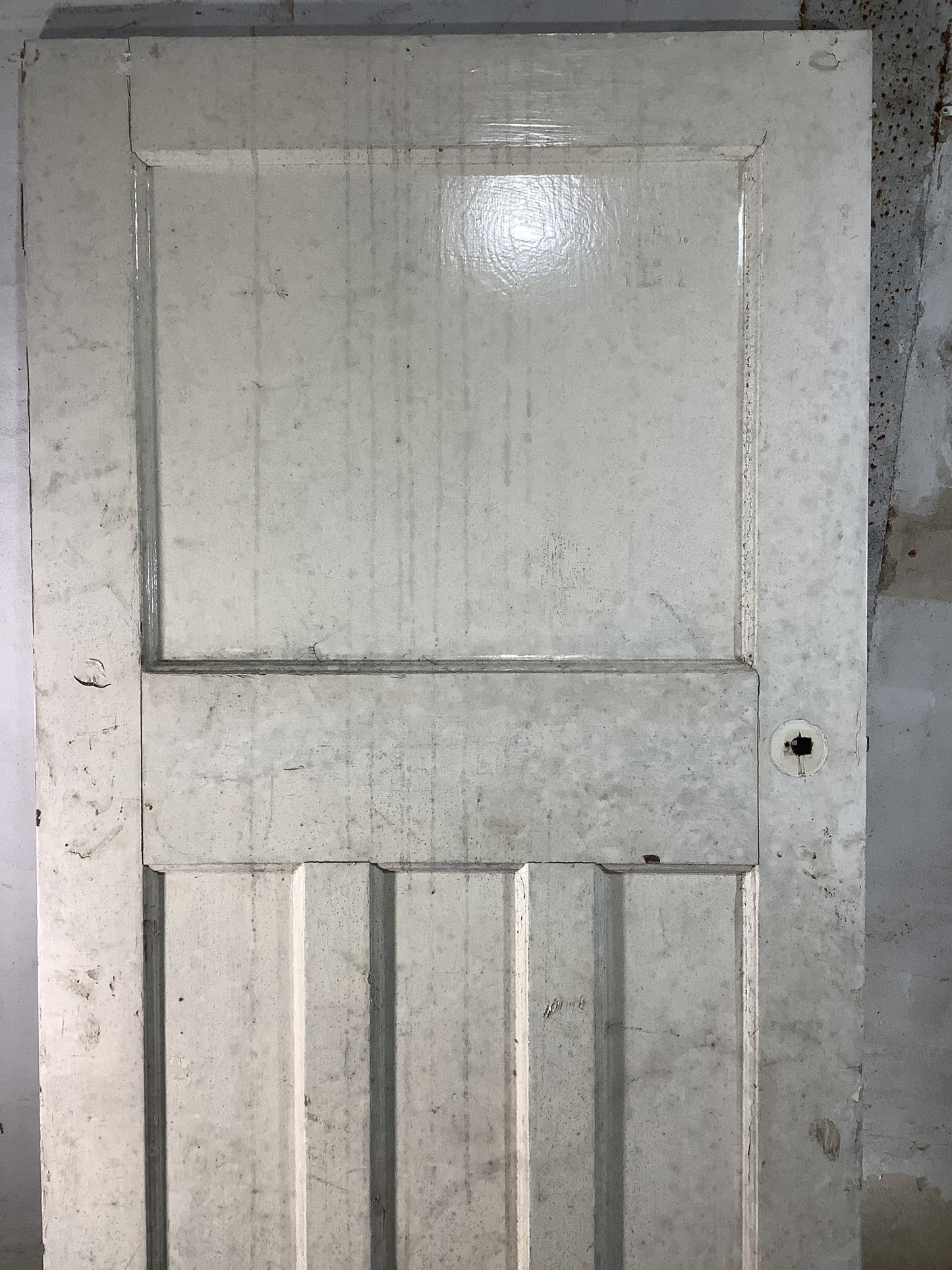 2nd Pic 1930s Internal Painted Pitch Pine Reclaimed Door