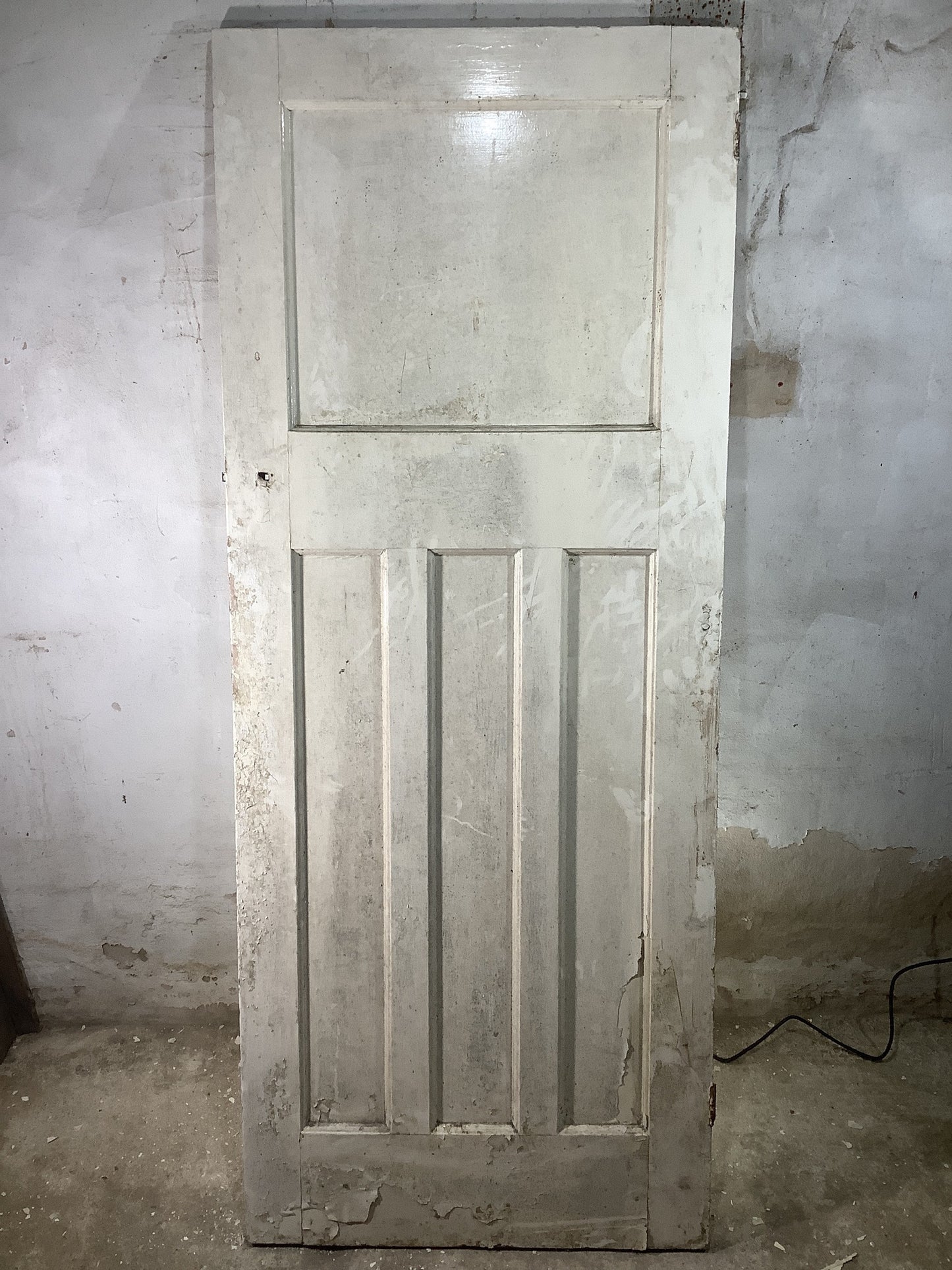 7th Pic 1930s Internal Painted Pitch Pine Reclaimed Door