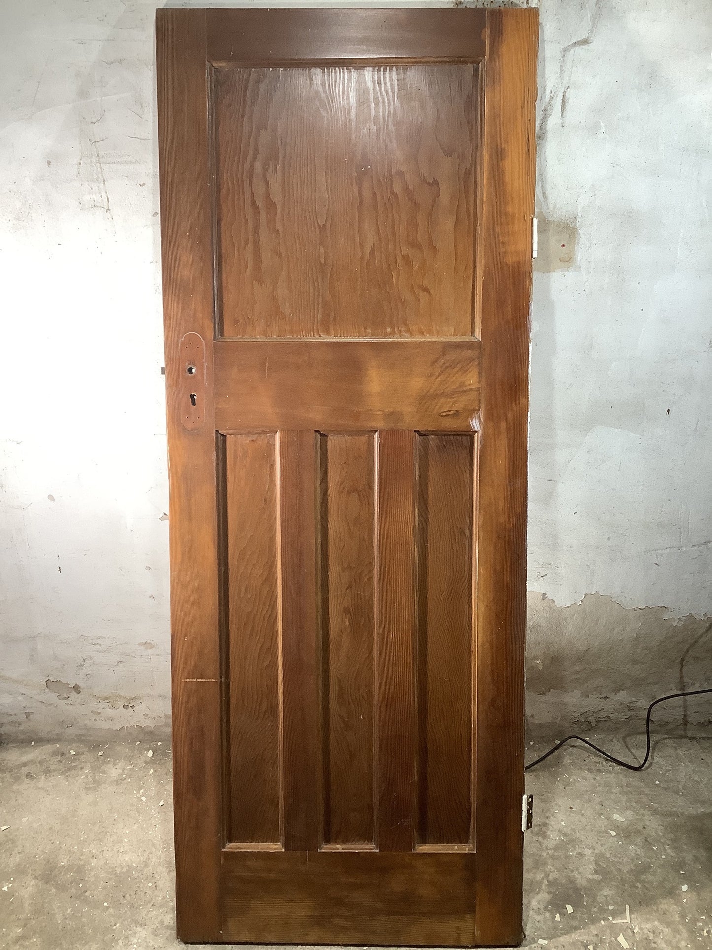 7th Pic 1930s Internal Varnished Pitch Pine Reclaimed Door
