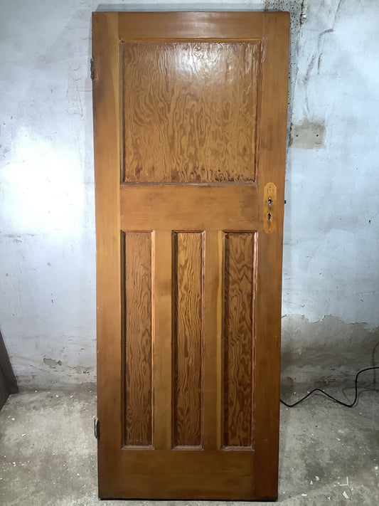 Main Picture 1930s Internal Varnished  Pitch Pine Reclaimed Door
