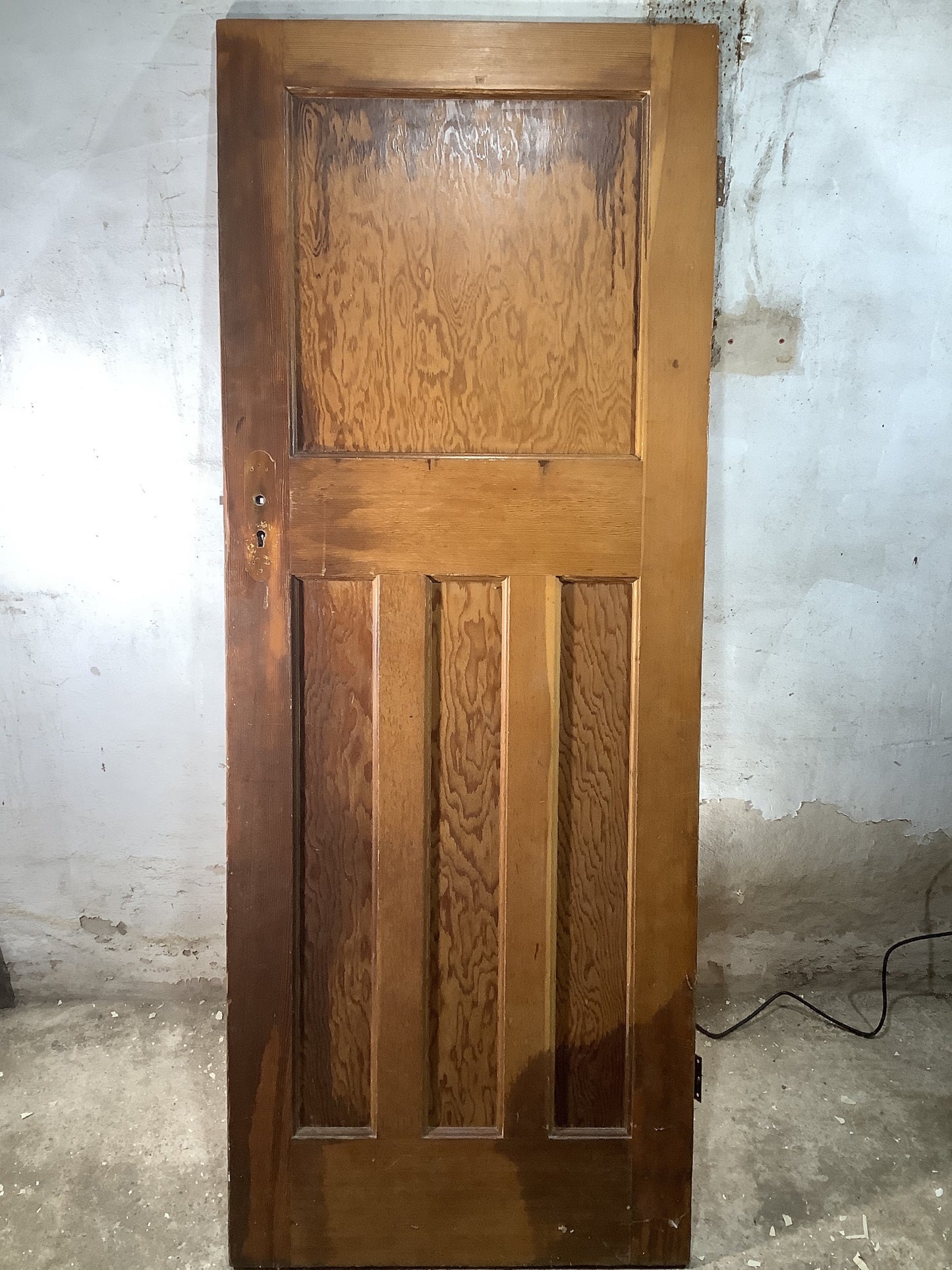 7th Pic 1930s Internal Varnished Pitch Pine Reclaimed Door