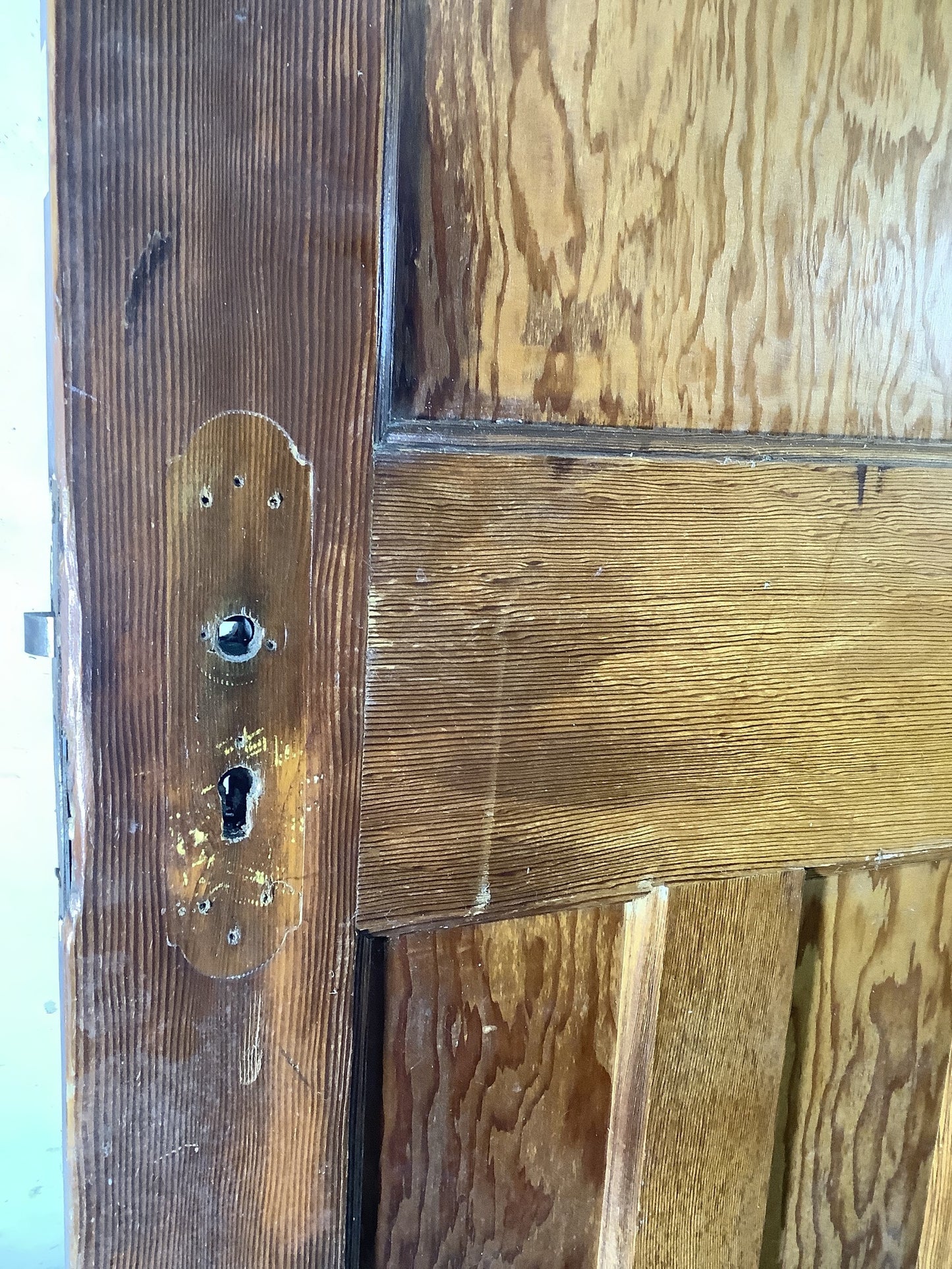 10th Pic 1930s Internal Varnished Pitch Pine Reclaimed Door