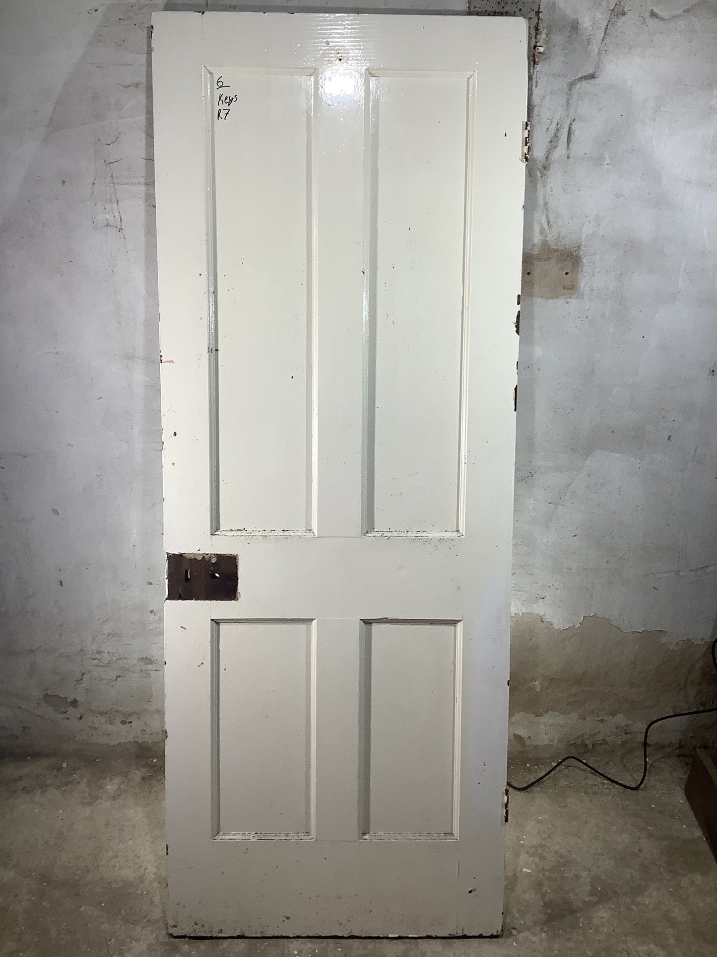 7th Pic 1930s Internal Painted Pitch Pine Reclaimed Door
