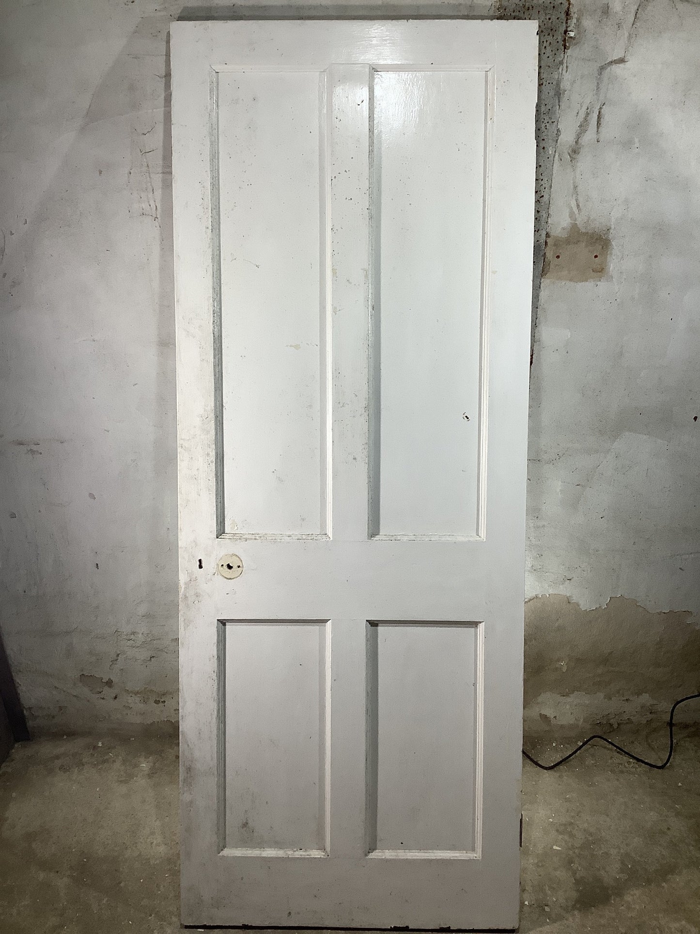 7th Pic 1930s Internal Painted Pitch Pine Reclaimed Door