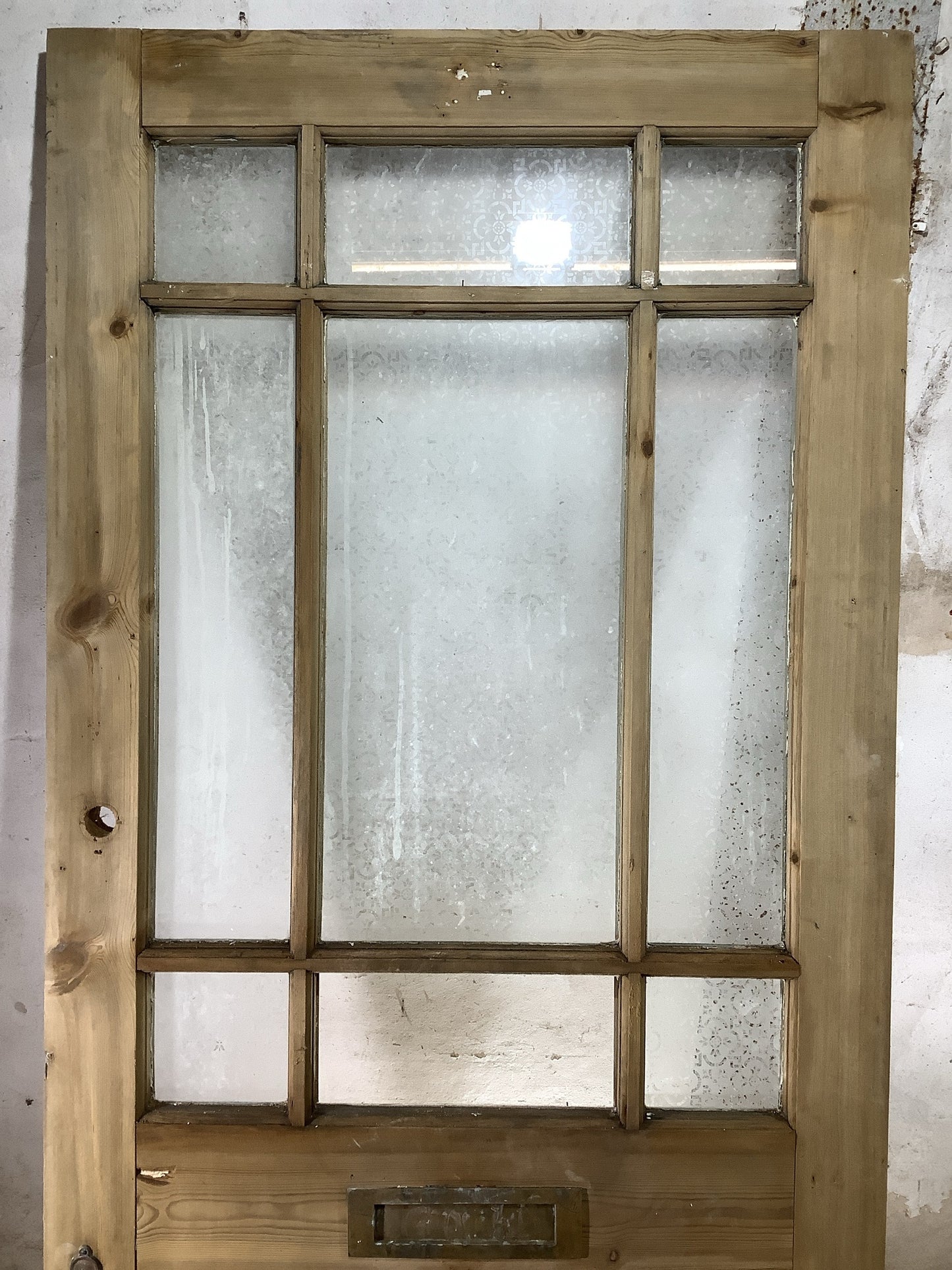2nd Pic 1930s External Glazed Stripped Pine Reclaimed Door