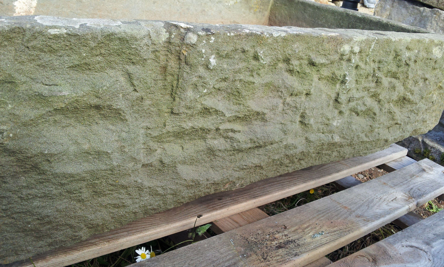 Reclaimed Weathered Green Pennant Old Somerset Stone Sink Garden Planter Tub 3ft