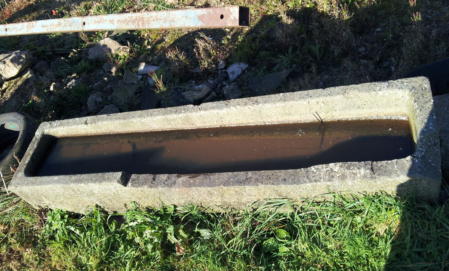 Reclaimed Long Green Pennant Old Weathered Trough Garden Planter Tub 6ft