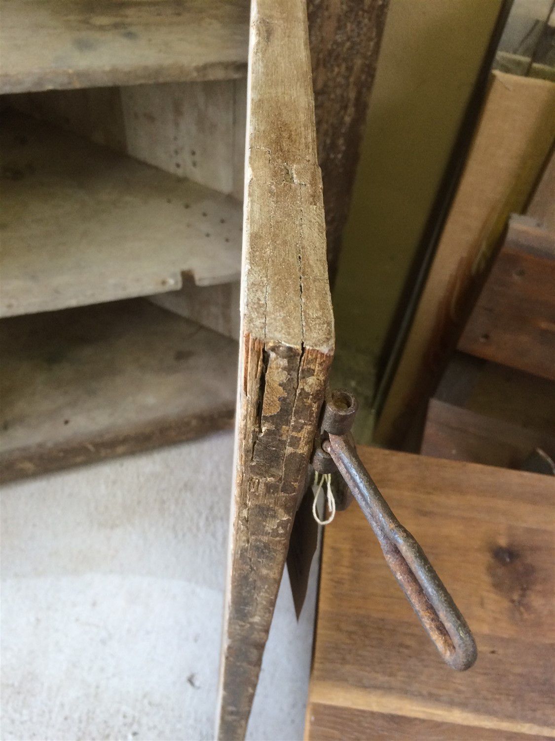 Reclaimed Old Rustic Pine Corner Cupboard 4ft