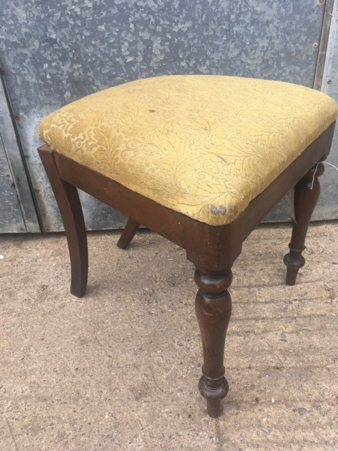 Victorian Ex Hoop Back Mahogany Chair / Stool