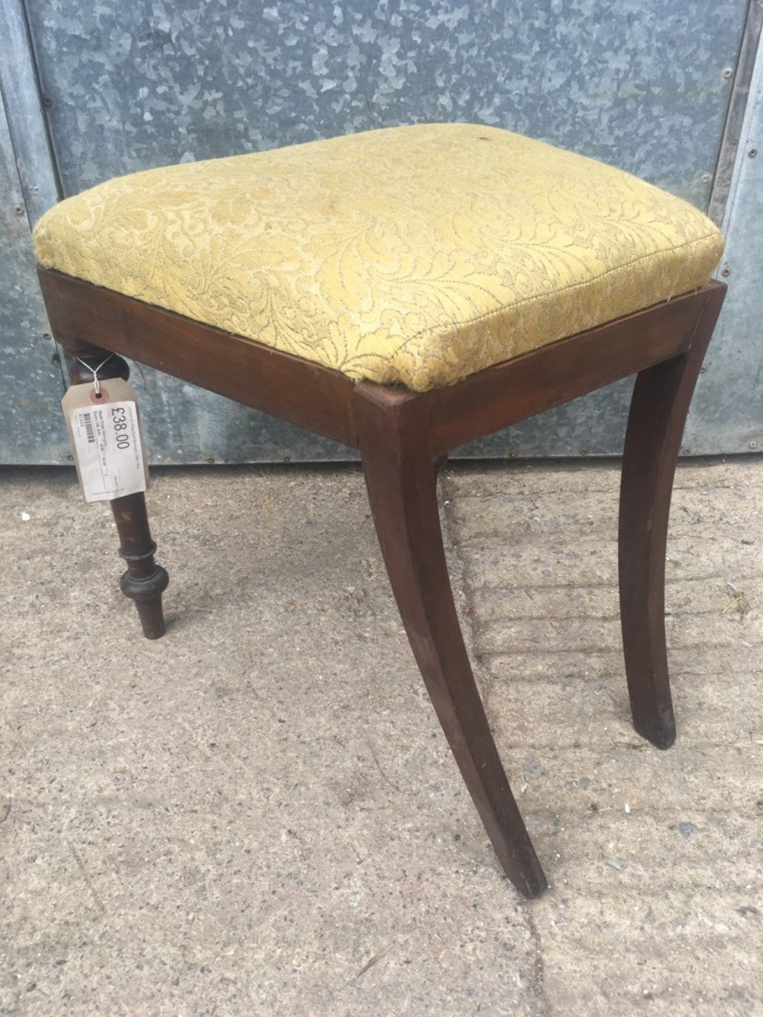 Victorian Ex Hoop Back Mahogany Chair / Stool