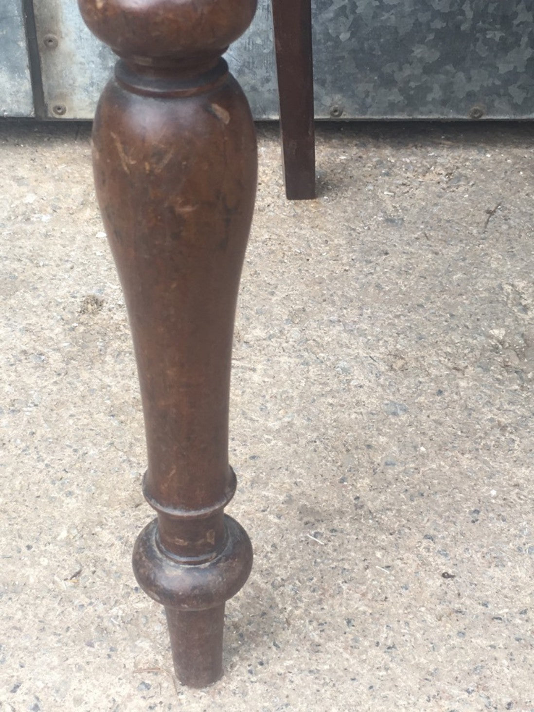 Victorian Ex Hoop Back Mahogany Chair / Stool