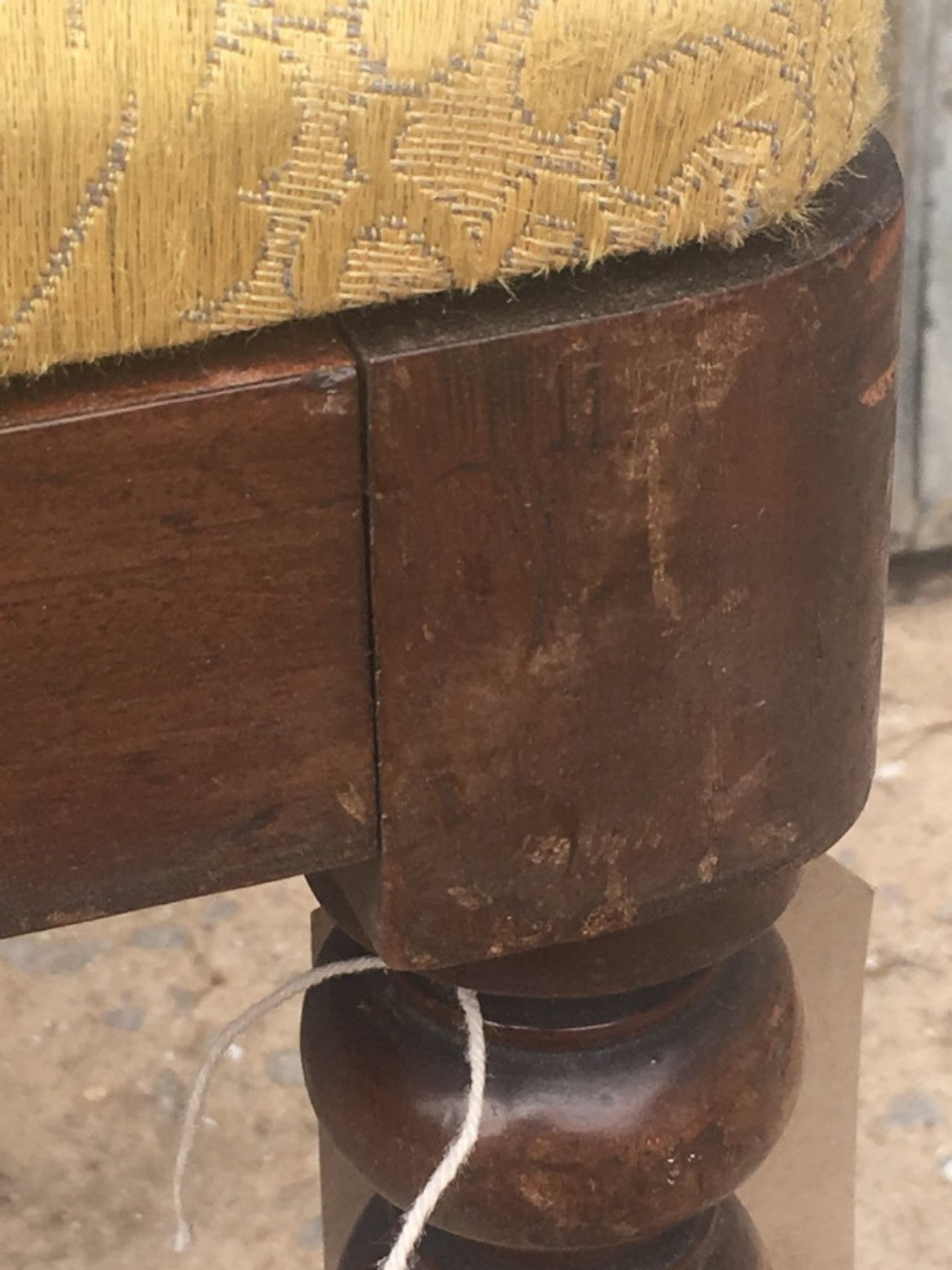 Victorian Ex Hoop Back Mahogany Chair / Stool