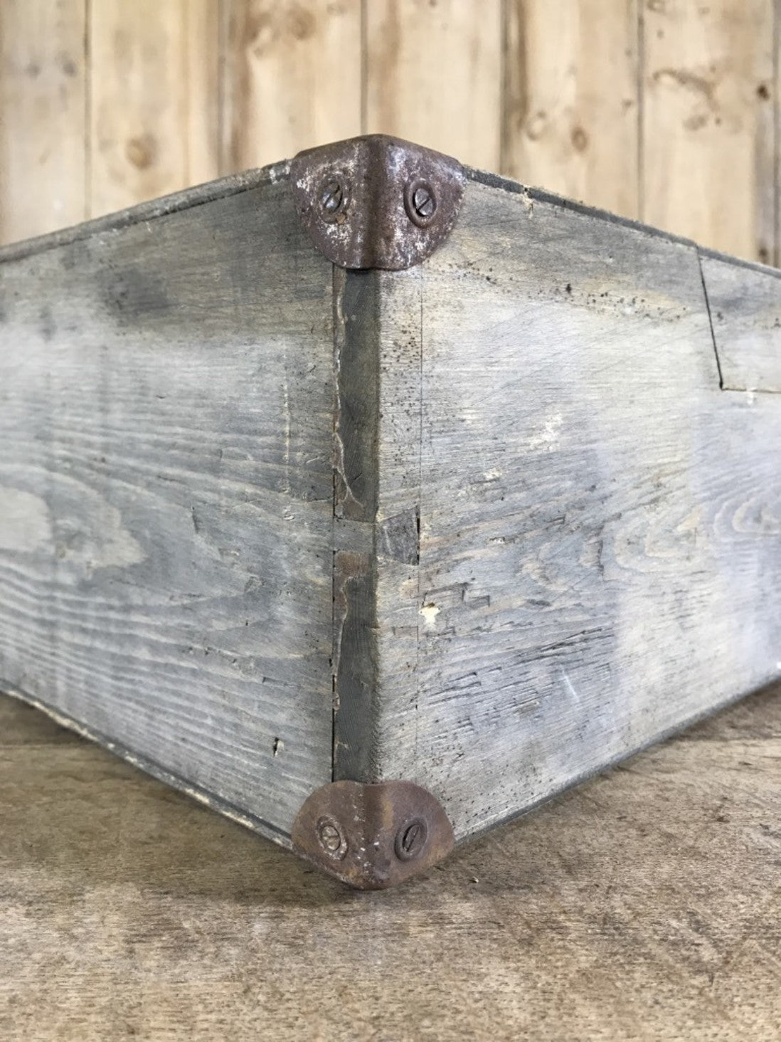 Reclaimed Stripped Pine & Ply Old Fashioned Tool Storage Box
