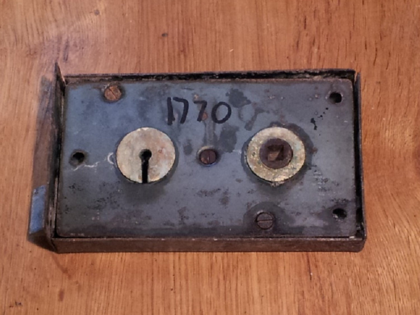 Reclaimed Antique Right Hand Fairly Rusty Door Rim Lock