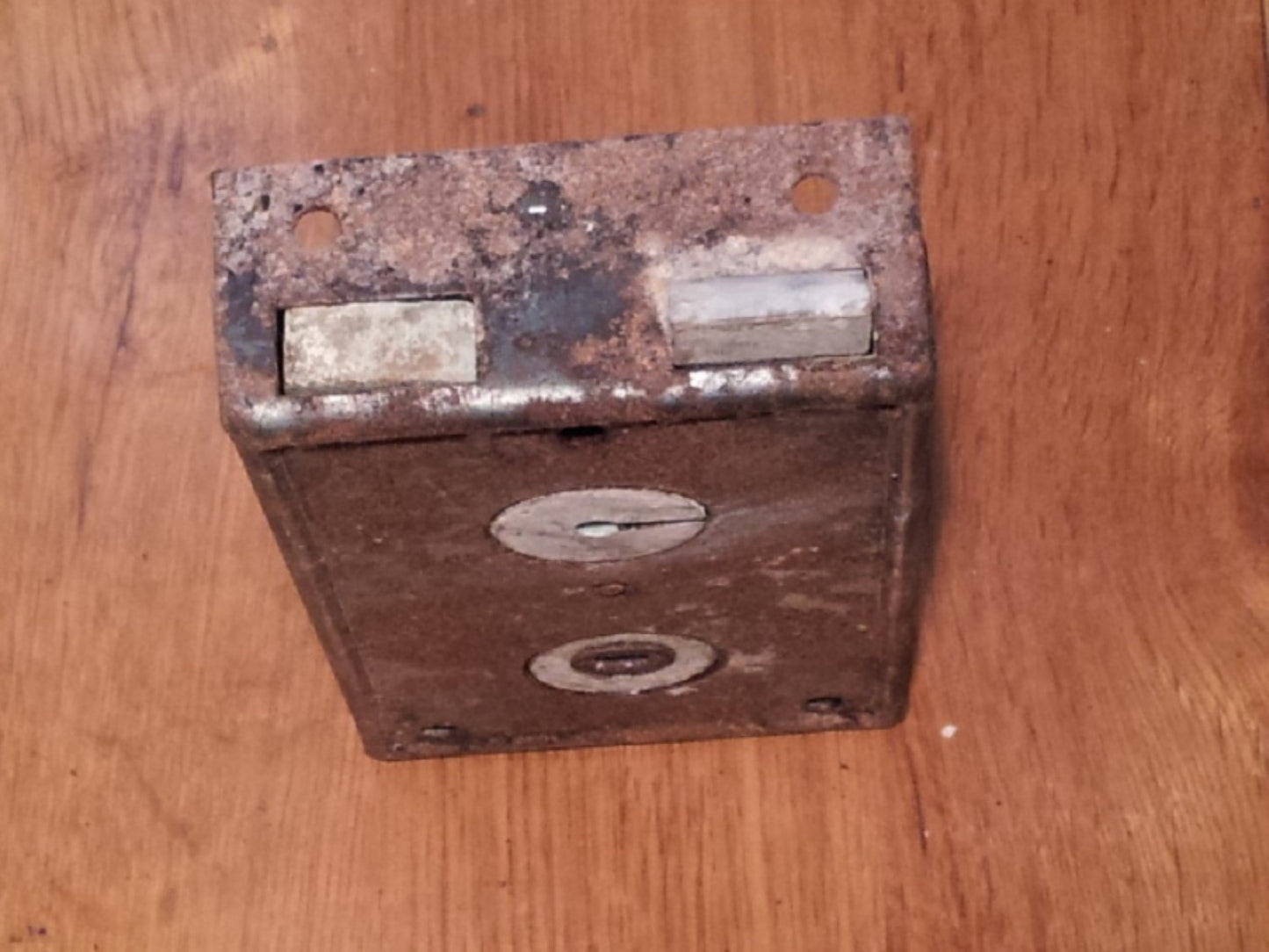 Reclaimed Antique Right Hand Fairly Rusty Door Rim Lock