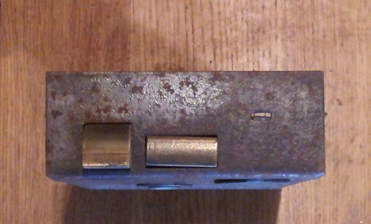 Reclaimed Old Victorian Door Rim Lock Right Hand Rusty