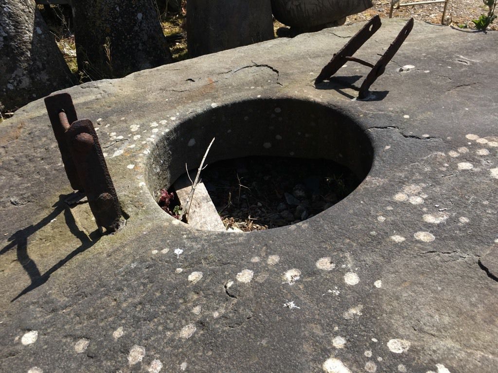 Reclaimed Very Old Green Pennant Stone Water Well Top Cover