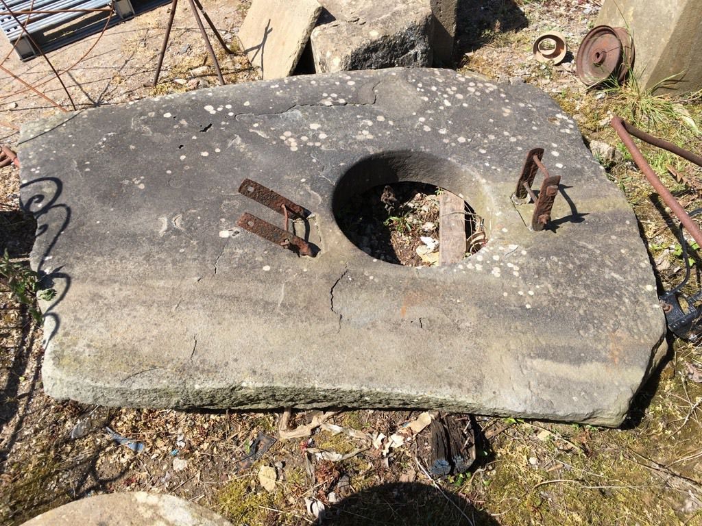 Reclaimed Very Old Green Pennant Stone Water Well Top Cover
