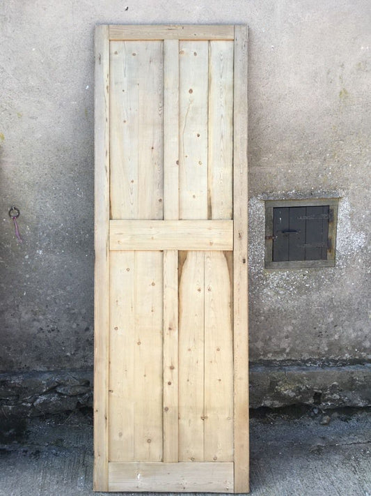 34”x102 3/4” Victorian Stripped Pine Four Panel 2 Over 2 Tall Wide Internal Door