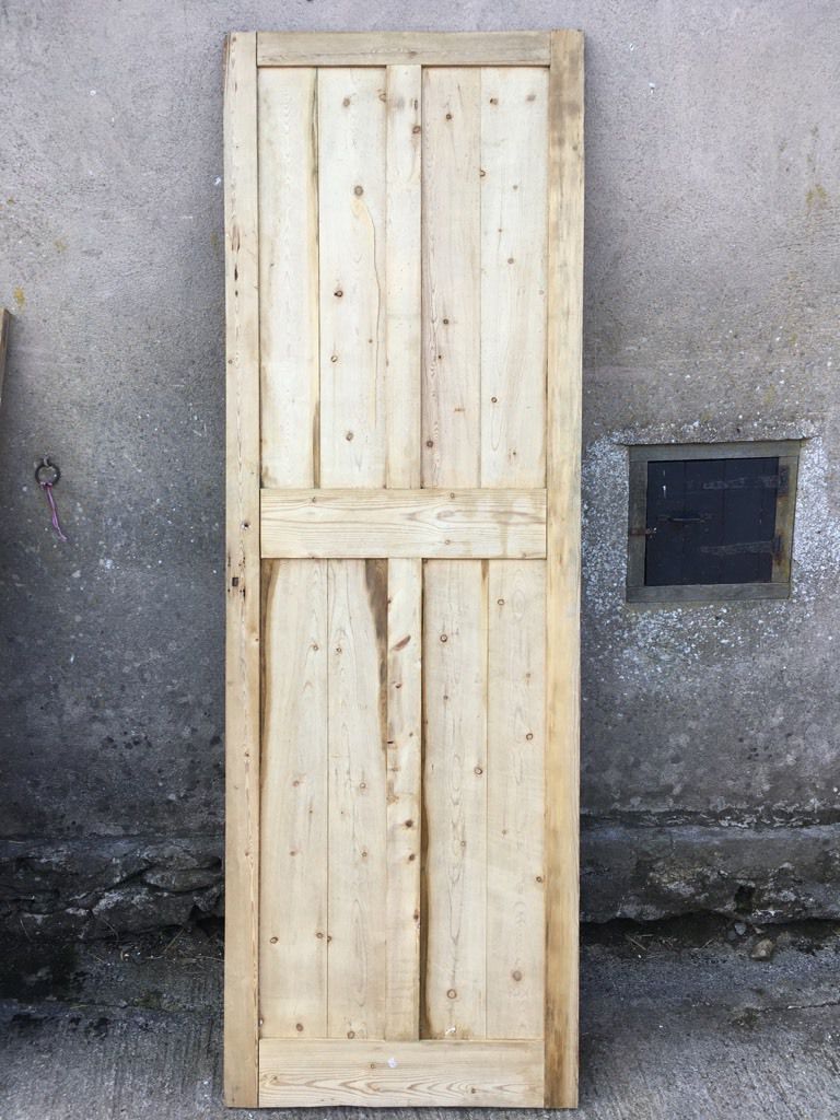 34”x102 3/4” Victorian Stripped Pine Four Panel 2 Over 2 Tall Wide Internal Door