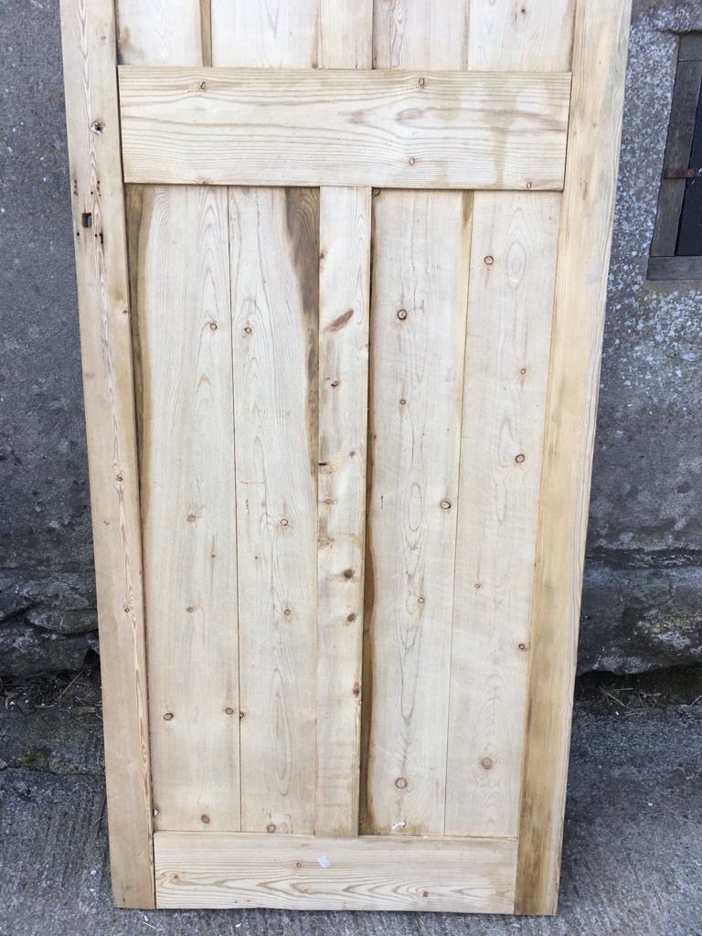 34”x102 3/4” Victorian Stripped Pine Four Panel 2 Over 2 Tall Wide Internal Door