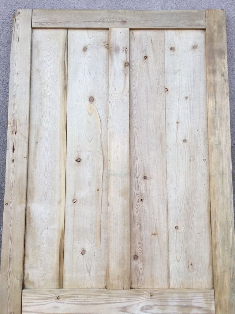 34”x102 3/4” Victorian Stripped Pine Four Panel 2 Over 2 Tall Wide Internal Door