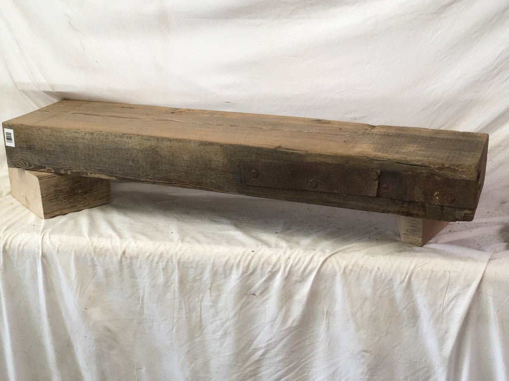 39 1/8"x4" Reclaimed Length Of Old Pine Timber Fireplace Floating Shelf Mantle