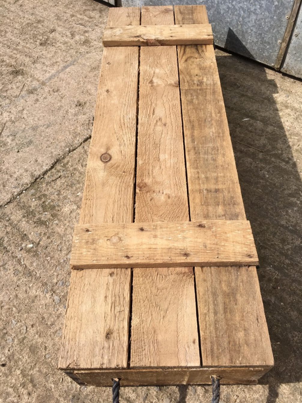 Reclaimed Old Pine Rustic Tool Box Storage Chest 42 1/8” Long