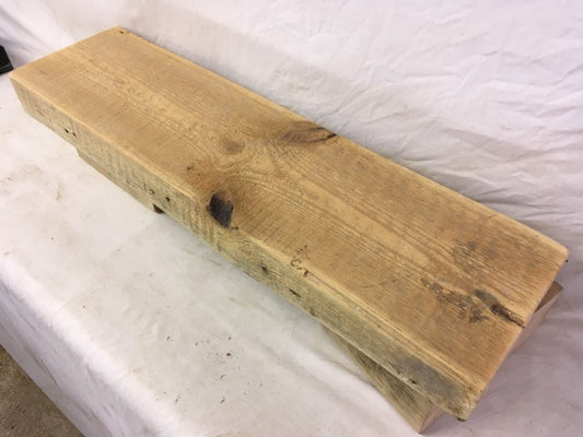 26 7/8inch Or 68.5cm Long Old Pine Timber Joist Beam Floating Over Mantle Shelf