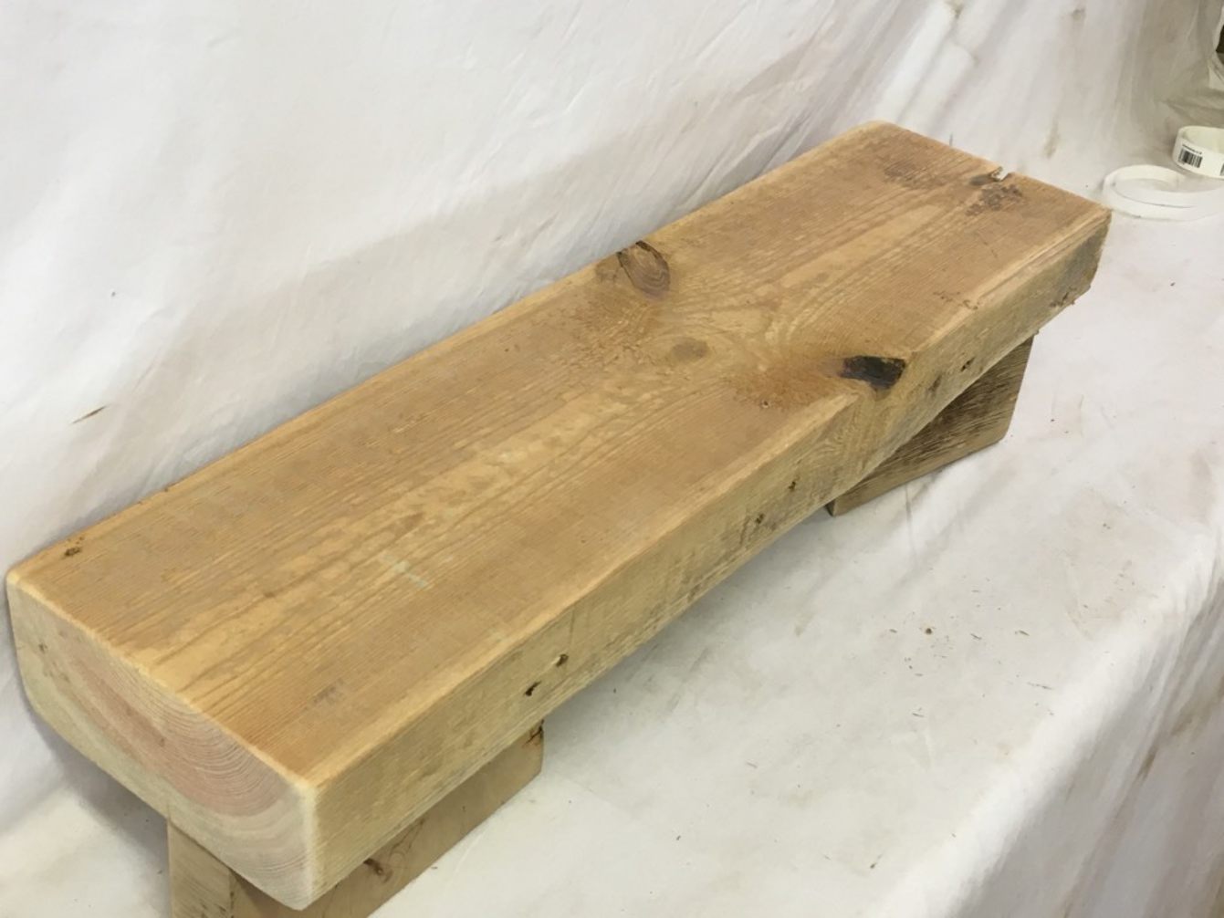 26 7/8inch Or 68.5cm Long Old Pine Timber Joist Beam Floating Over Mantle Shelf