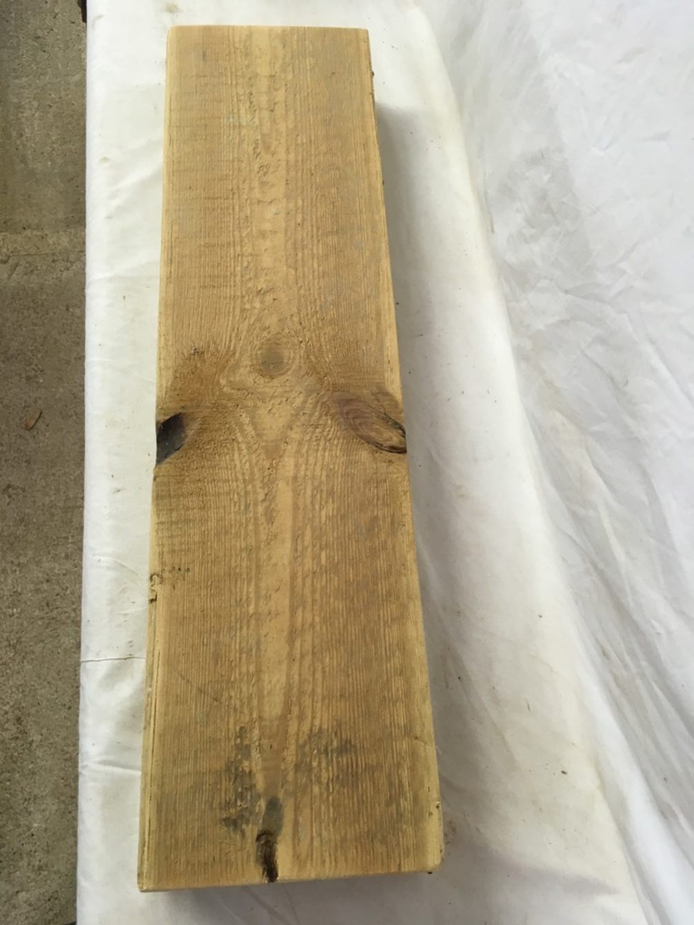 26 7/8inch Or 68.5cm Long Old Pine Timber Joist Beam Floating Over Mantle Shelf