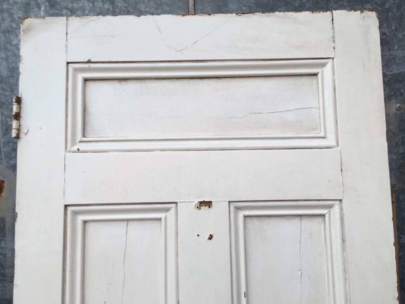 31 3/8”x85 3/4” Tall Victorian Painted Pine Five Panel 1over4 Internal Door