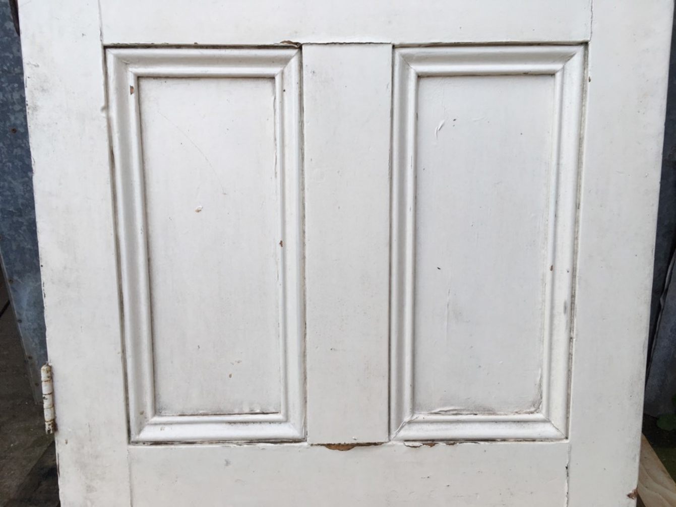 31 3/8”x85 3/4” Tall Victorian Painted Pine Five Panel 1over4 Internal Door