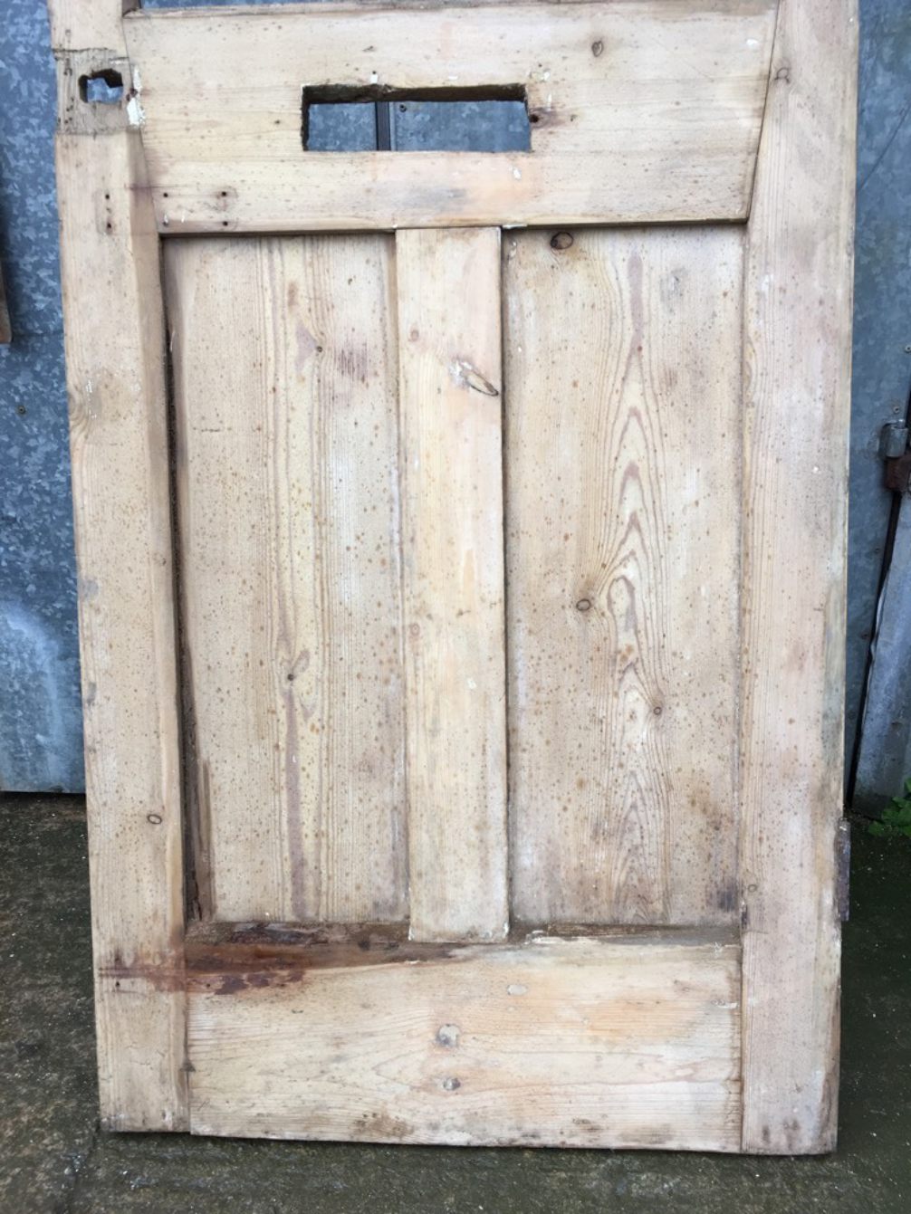 31 7/8”x77 1/4” Ex-glazed Victorian Stripped Pine 3 Panel 1over2 External Door