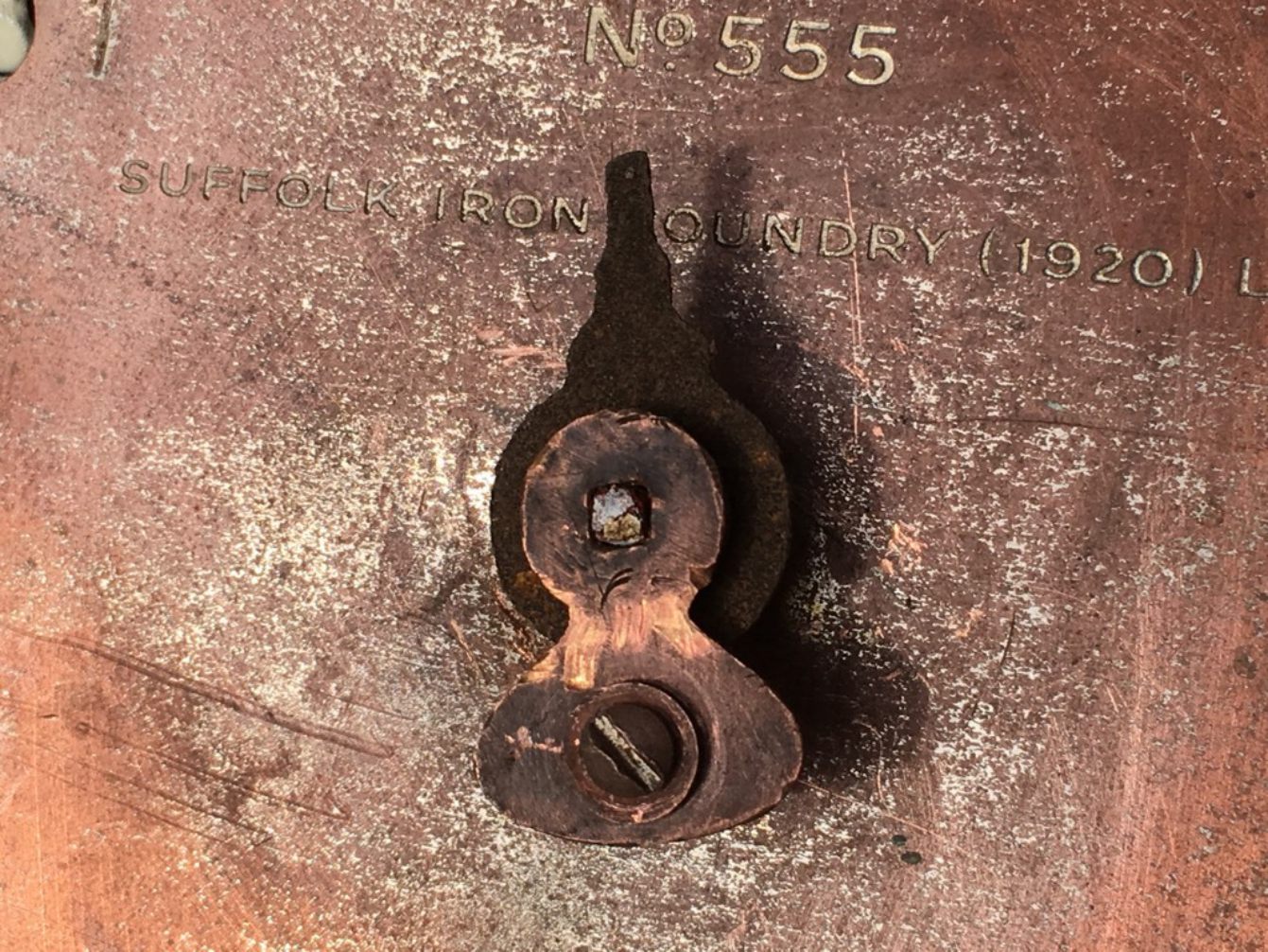 Vintage Cast Iron & Brass Spring Balance Scales 20lbs