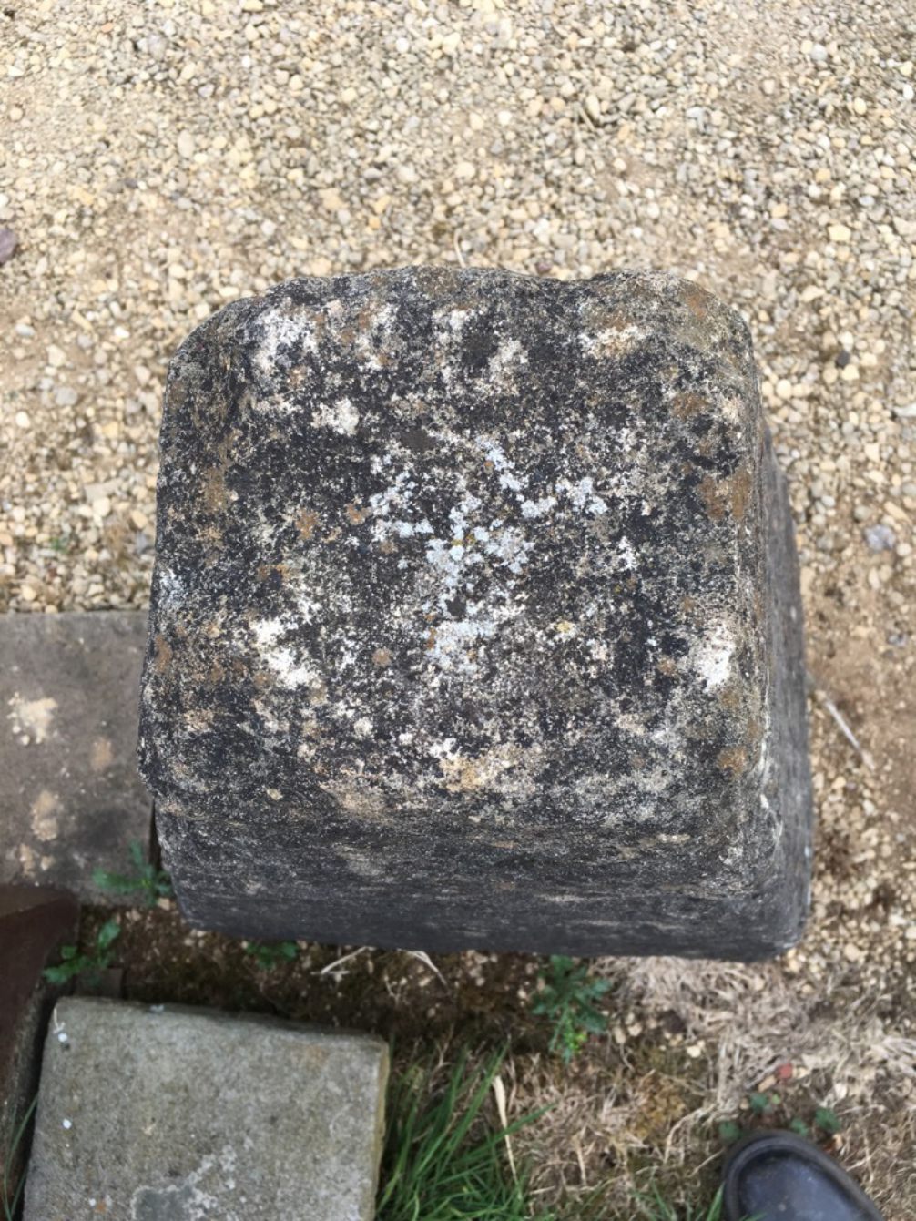 Antique Large Old Staddle Stone Mushroom Cotswold Base 74cm High